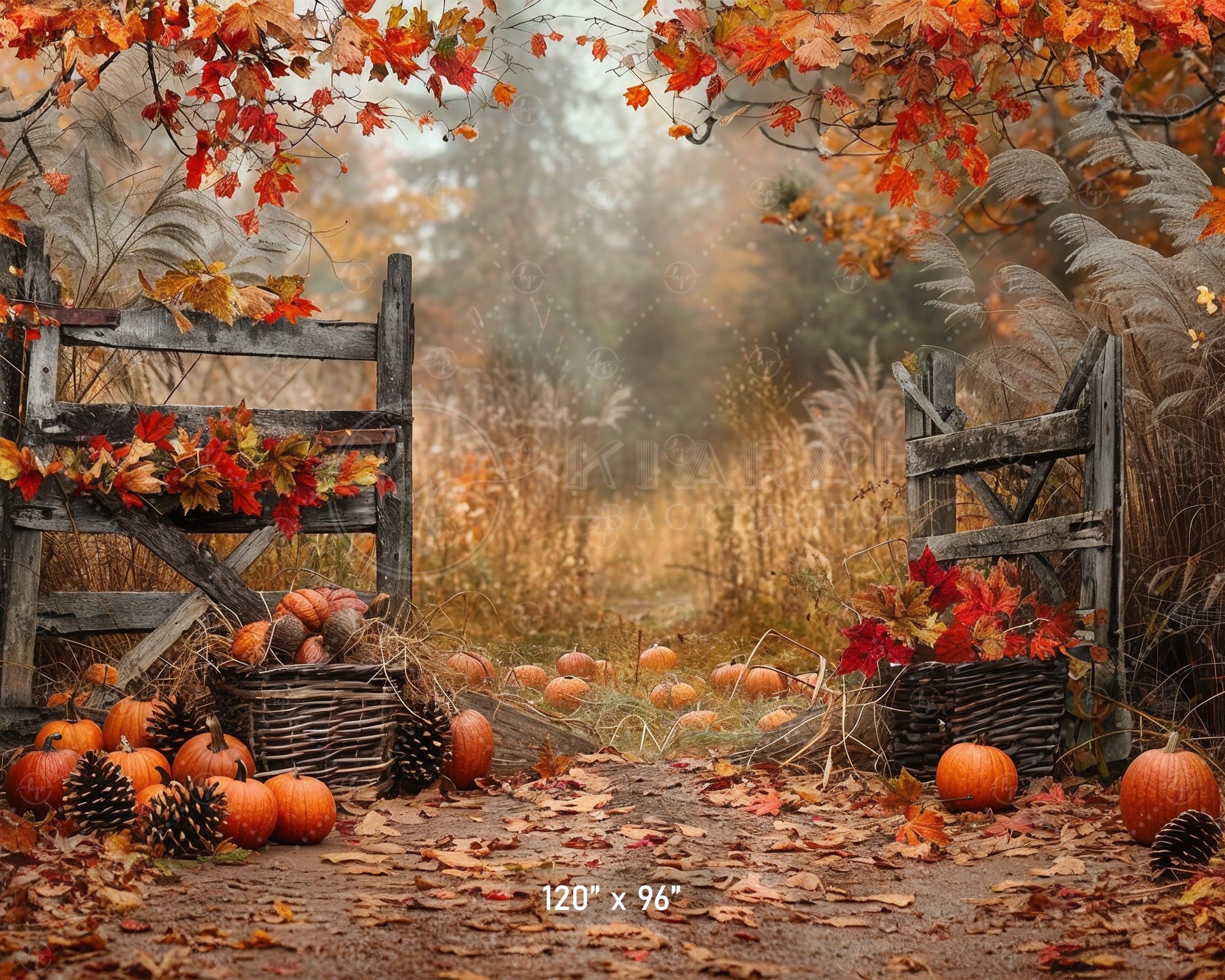 Autumn Rustic Pathway Backdrop