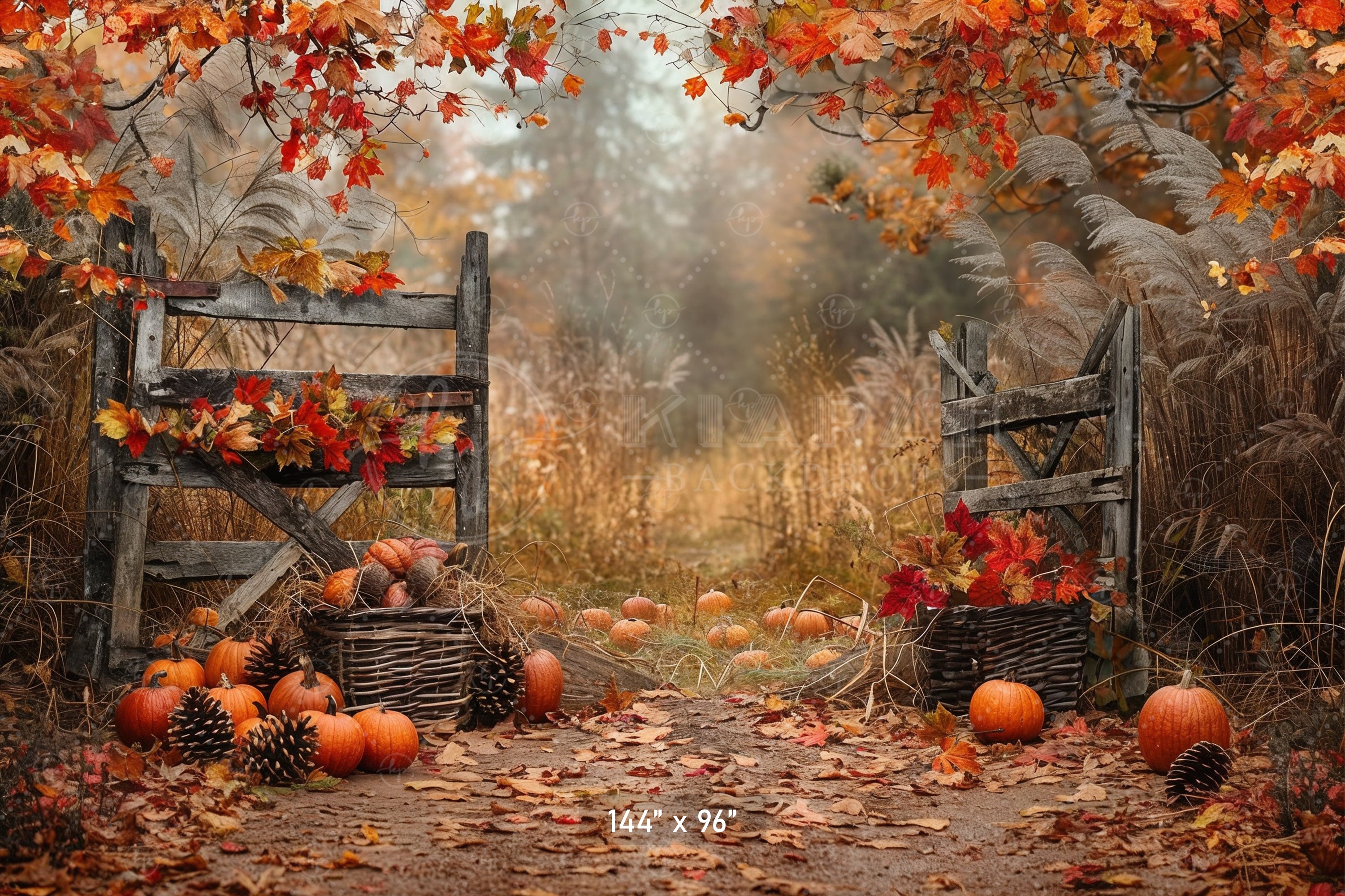 Autumn Rustic Pathway Backdrop
