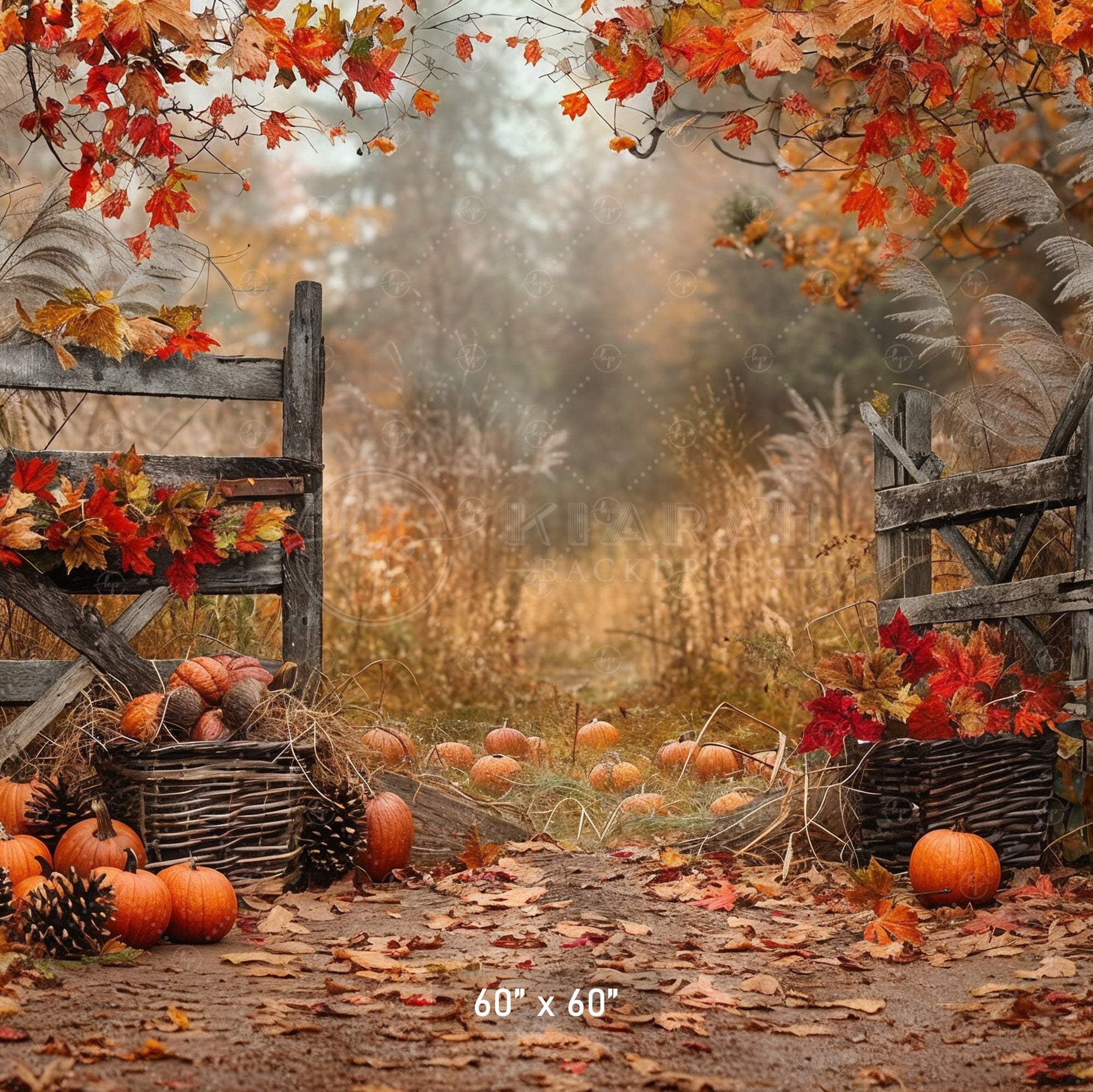 Autumn Rustic Pathway Backdrop