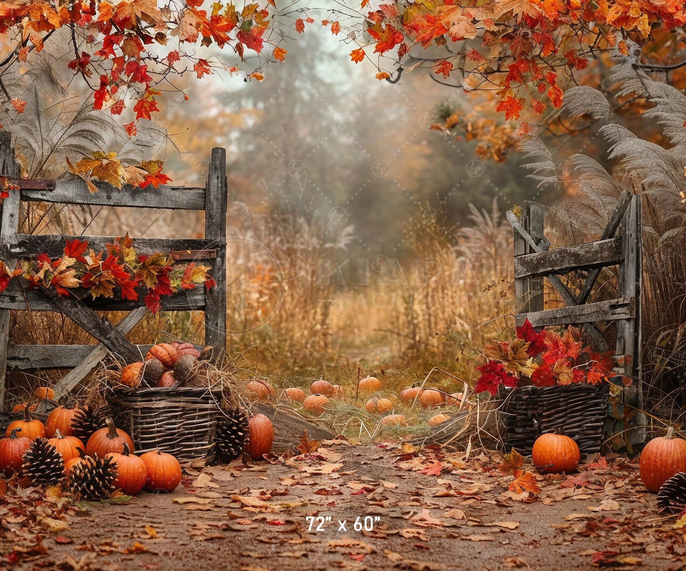 Autumn Rustic Pathway Backdrop
