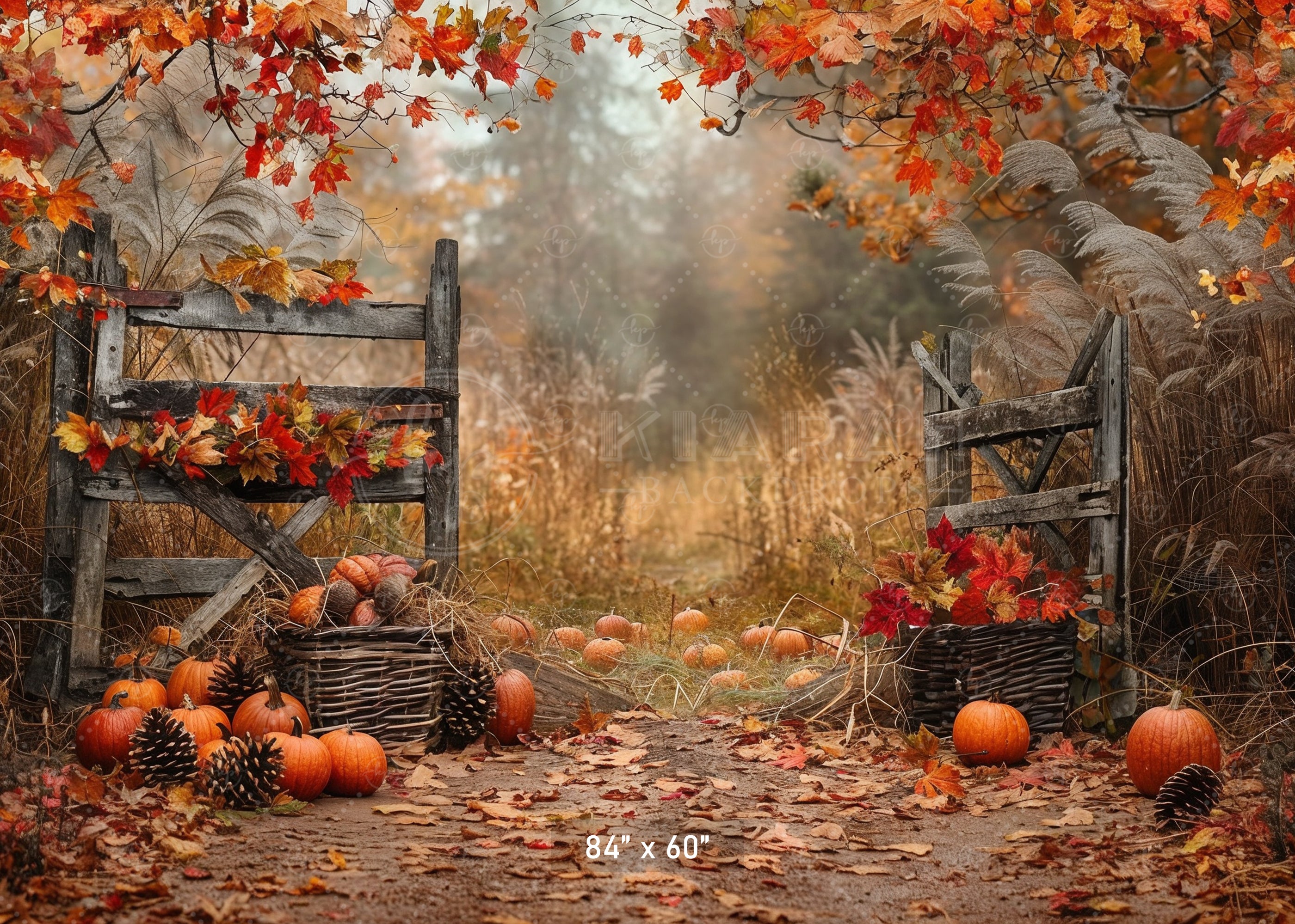 Autumn Rustic Pathway Backdrop