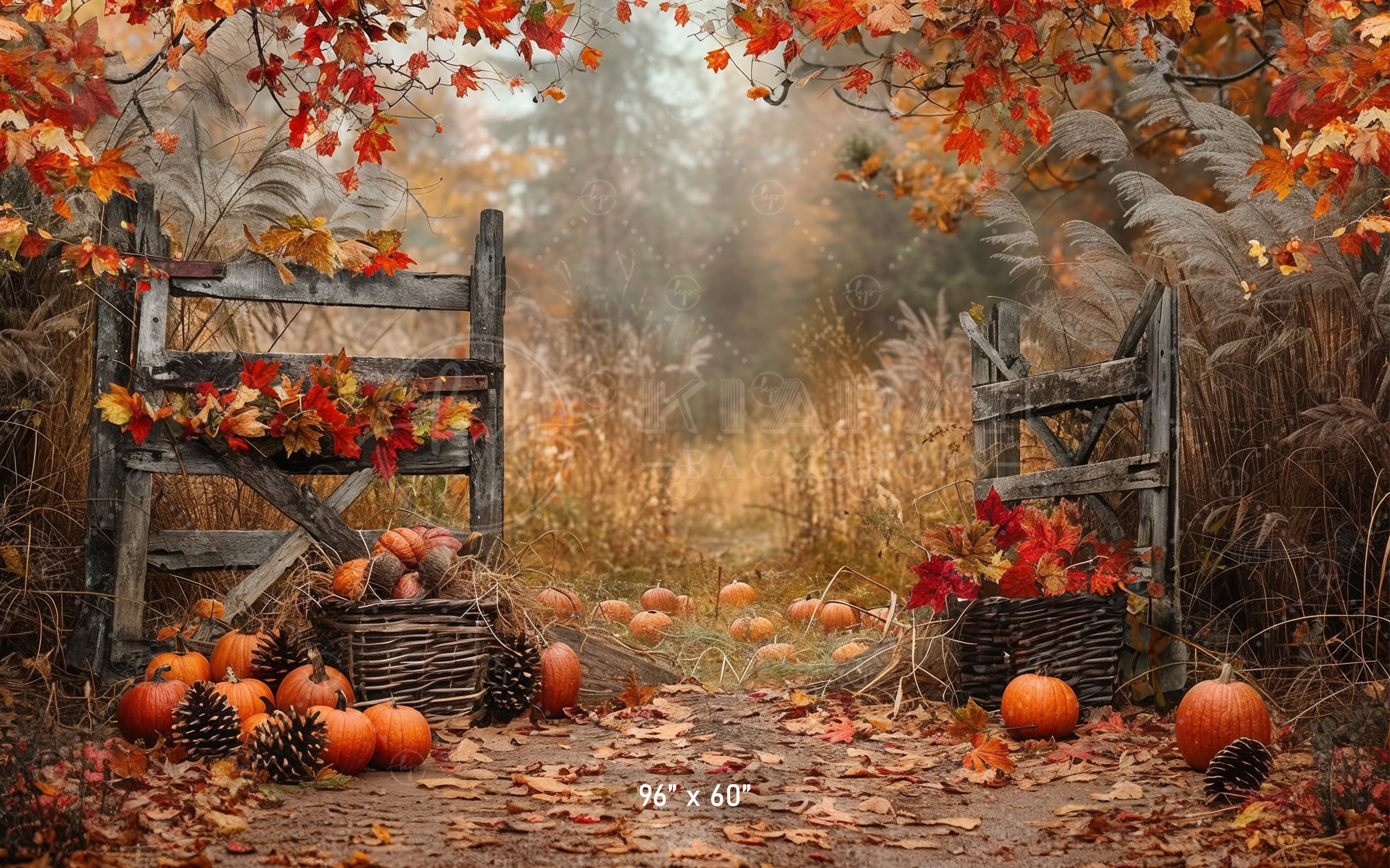 Autumn Rustic Pathway Backdrop