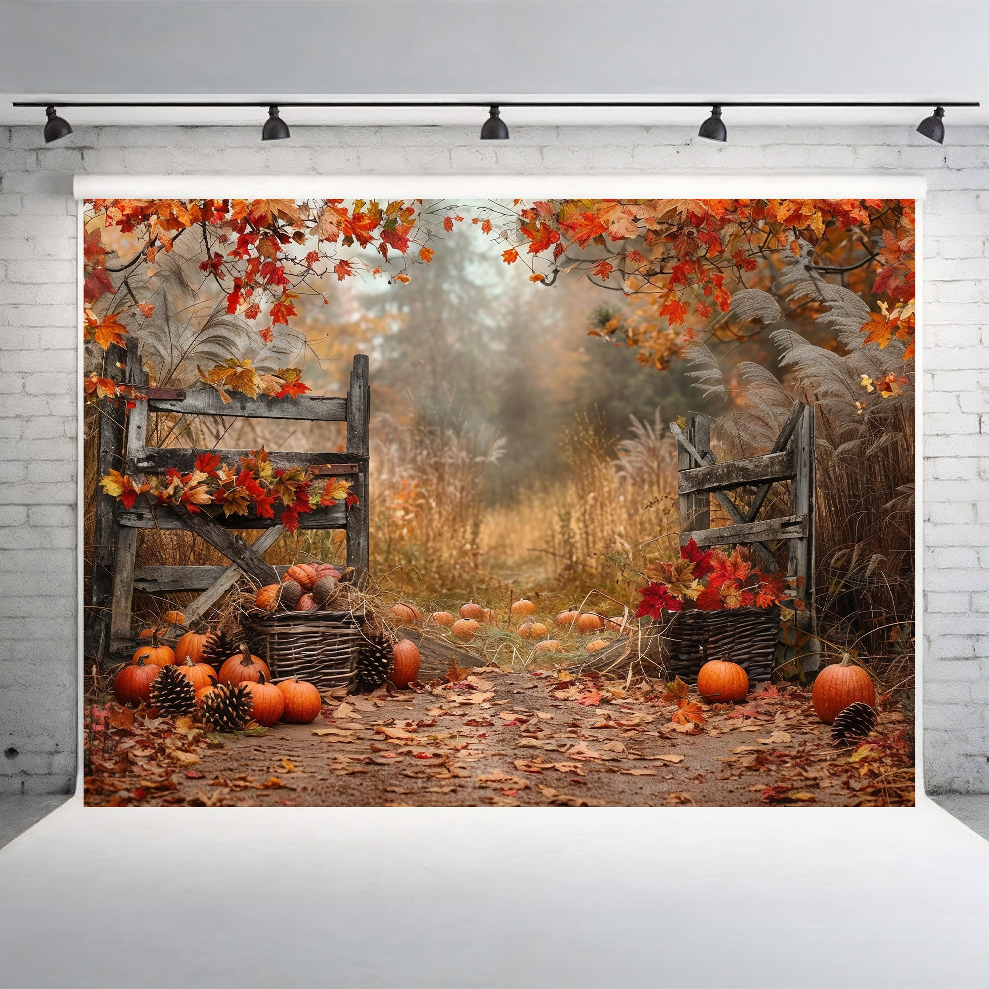 Autumn Rustic Pathway Backdrop