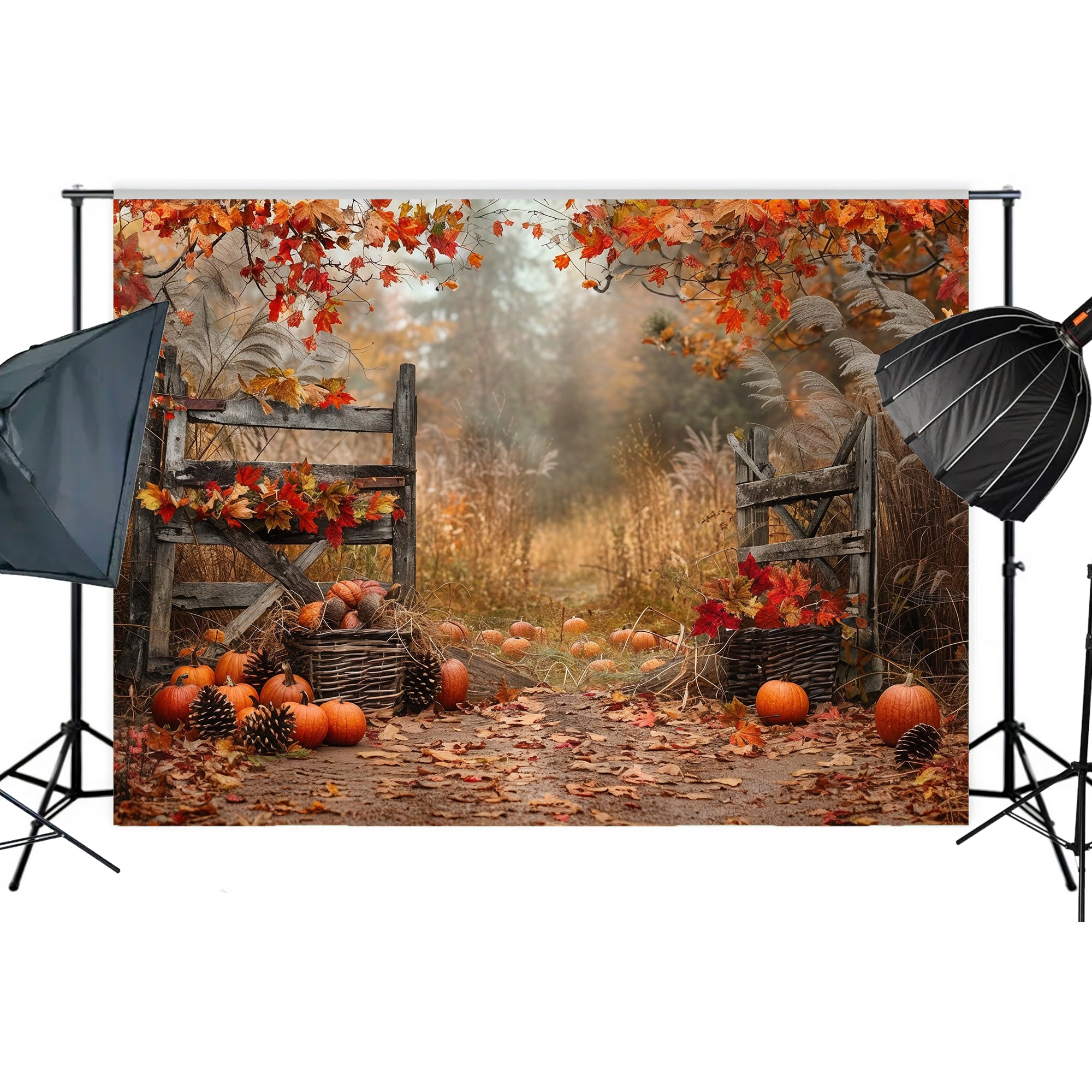 Autumn Rustic Pathway Backdrop