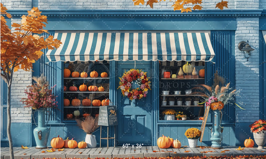 Fall Boutique Storefront Backdrop