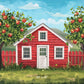 Red Barn Apple Orchard Backdrop