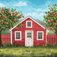Red Barn Apple Orchard Backdrop