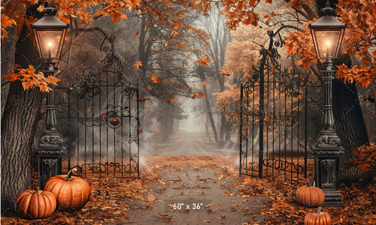 Enchanted Autumn Gate Backdrop