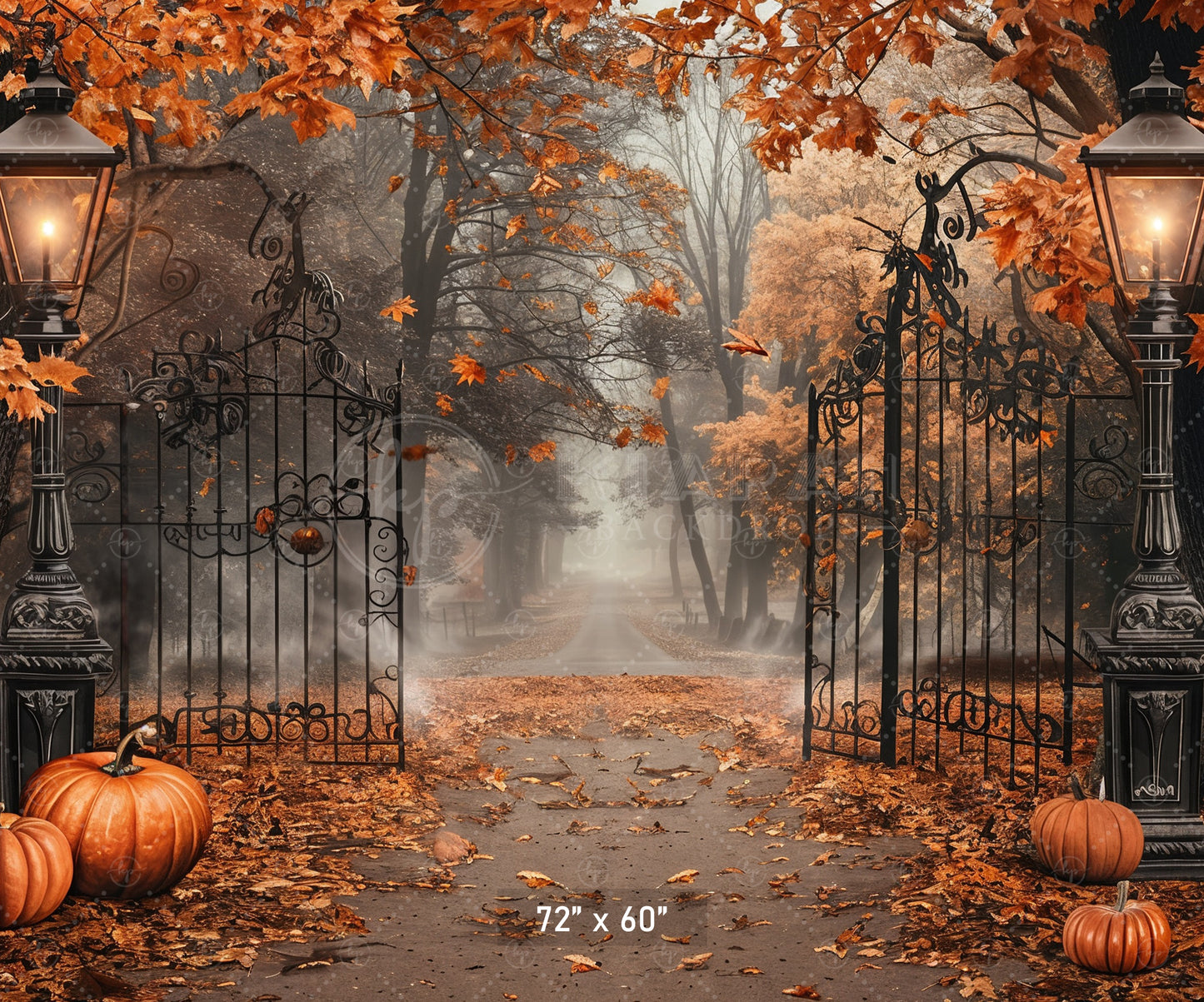 Enchanted Autumn Gate Backdrop