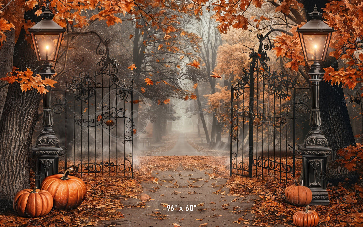 Enchanted Autumn Gate Backdrop