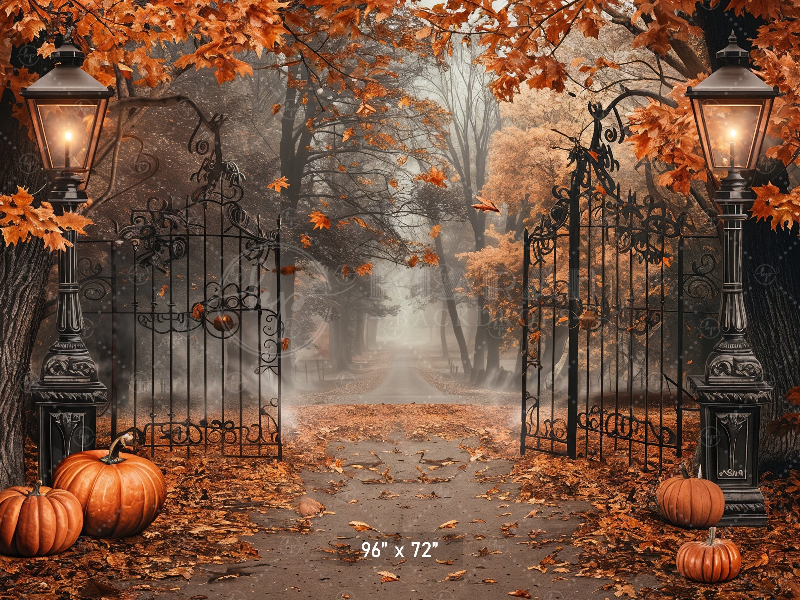 Enchanted Autumn Gate Backdrop