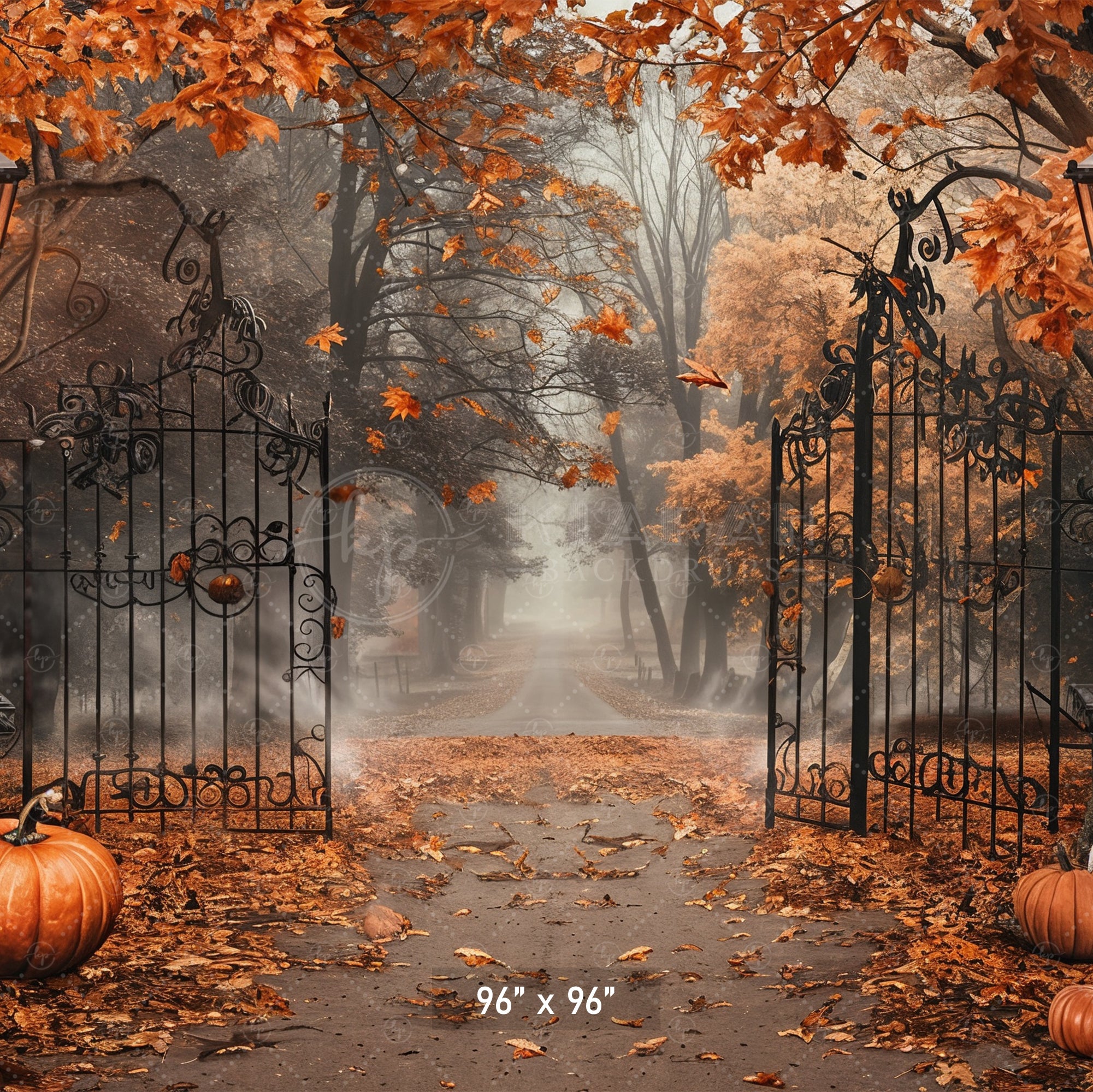 Enchanted Autumn Gate Backdrop