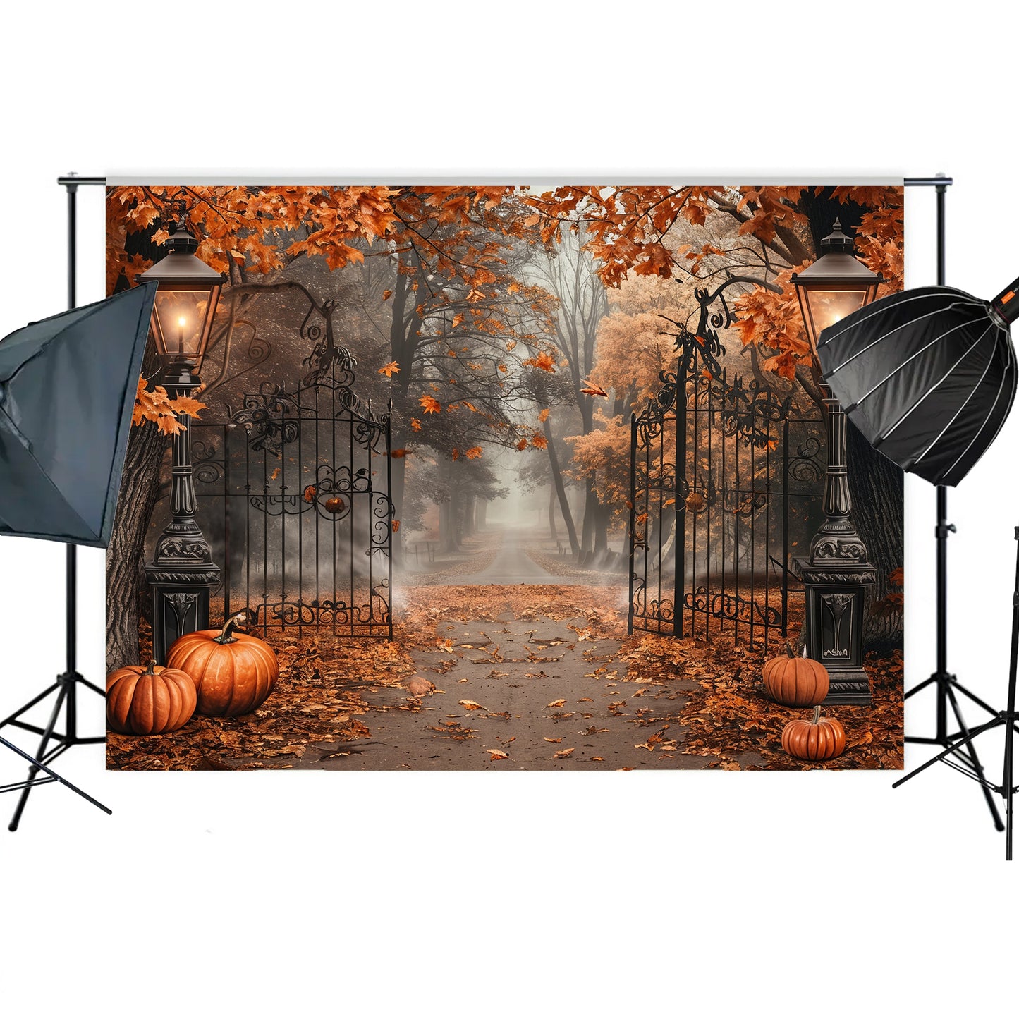 Enchanted Autumn Gate Backdrop