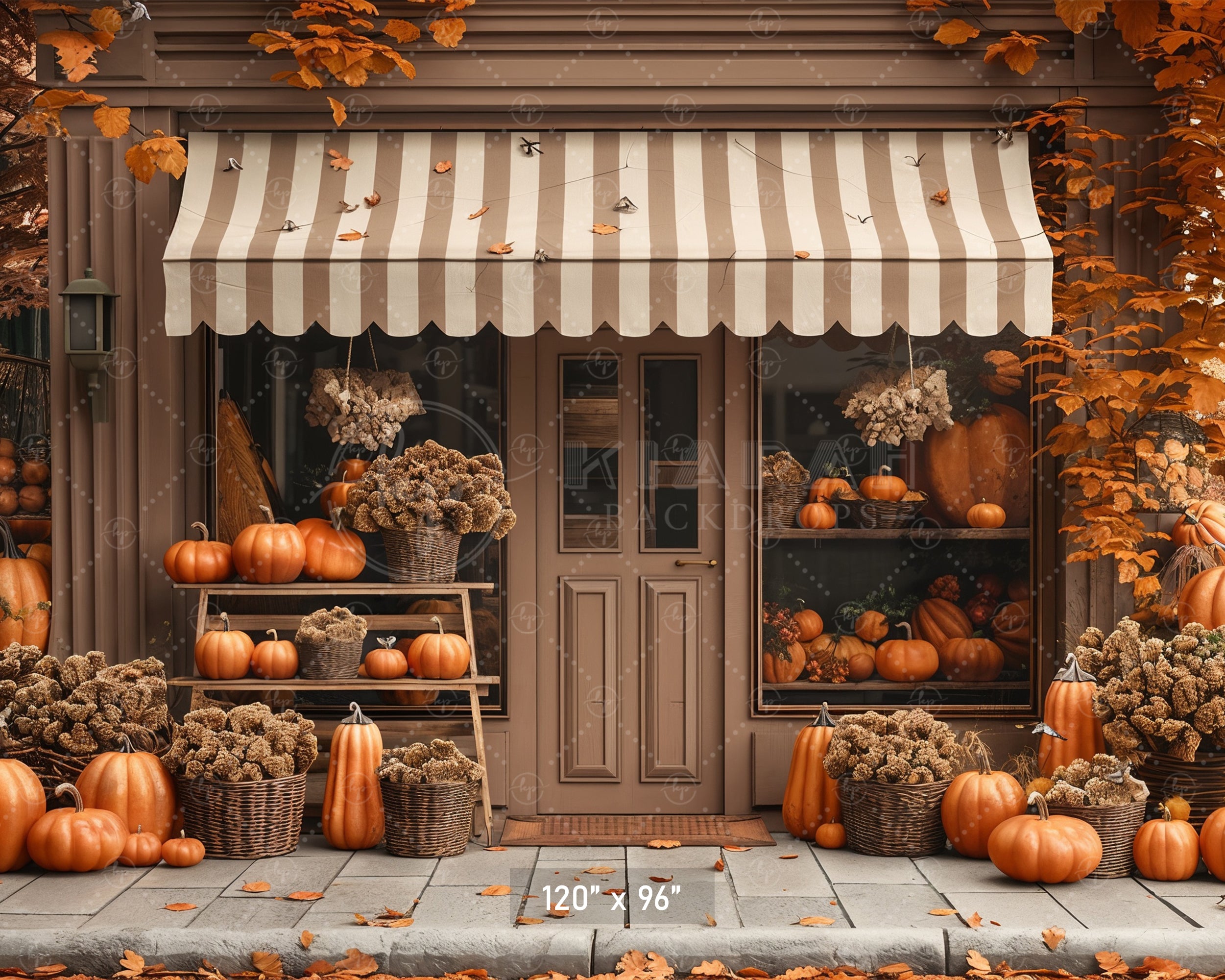 Rustic Pumpkin Market Backdrop