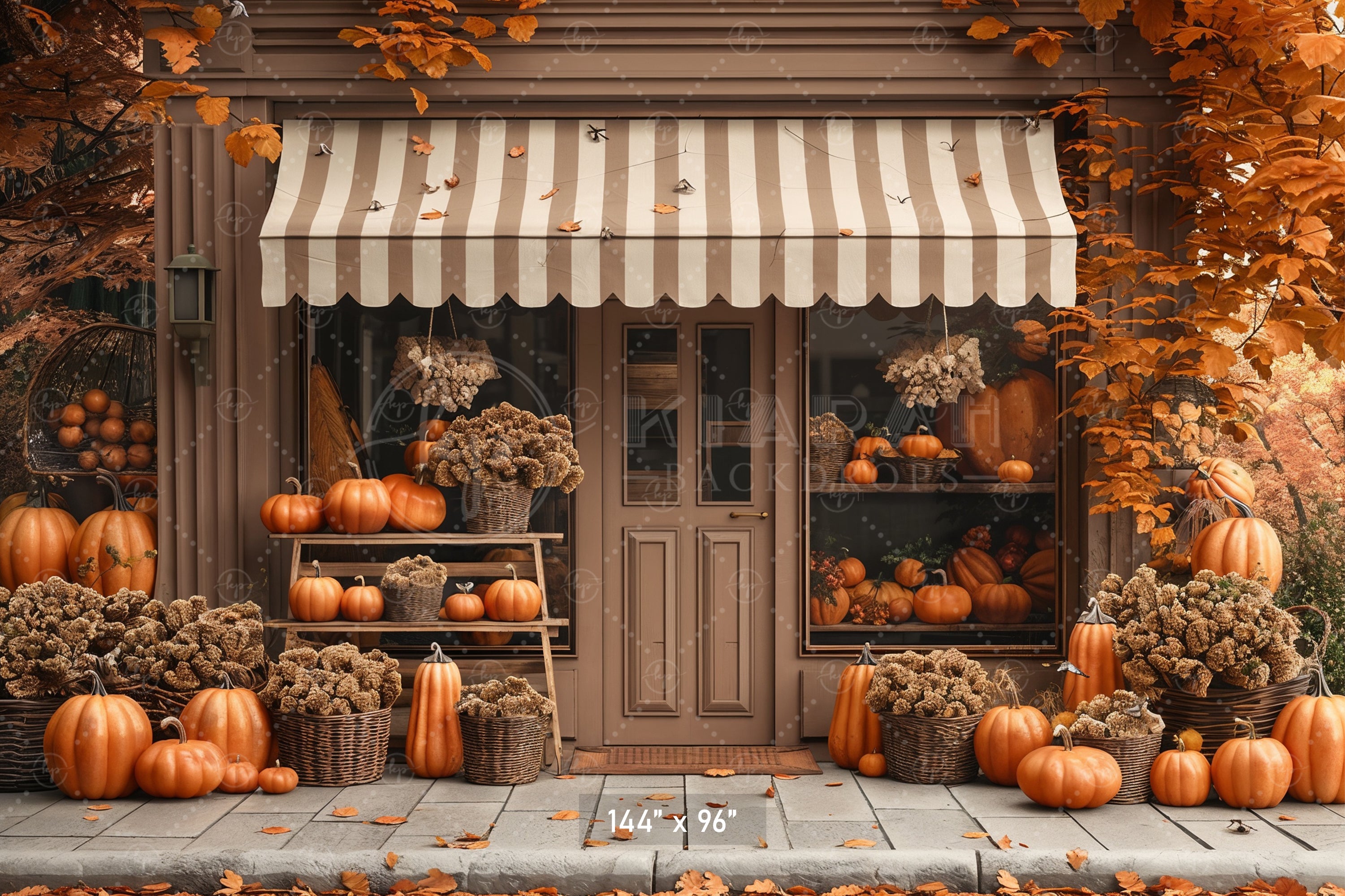 Rustic Pumpkin Market Backdrop