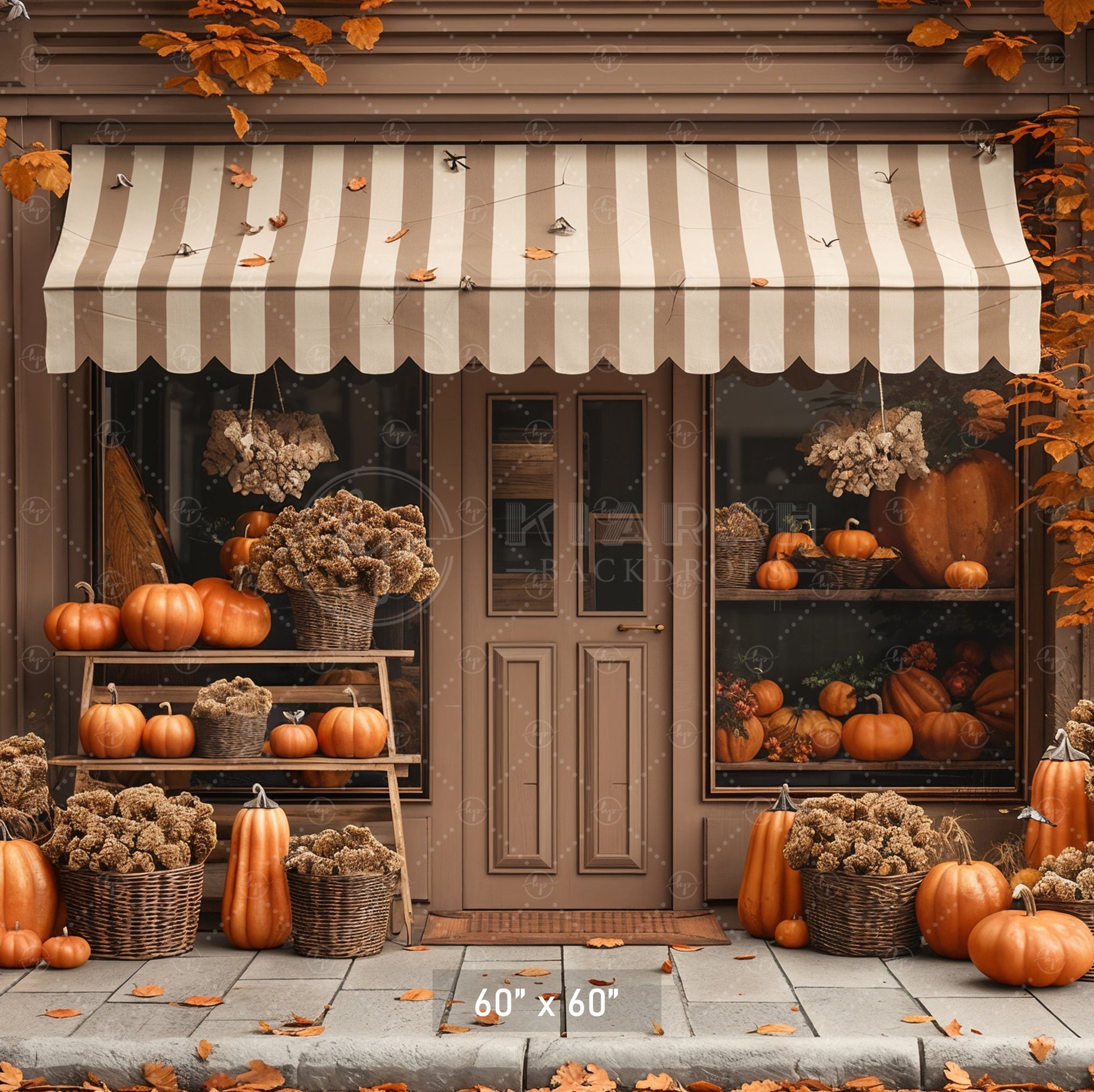 Rustic Pumpkin Market Backdrop