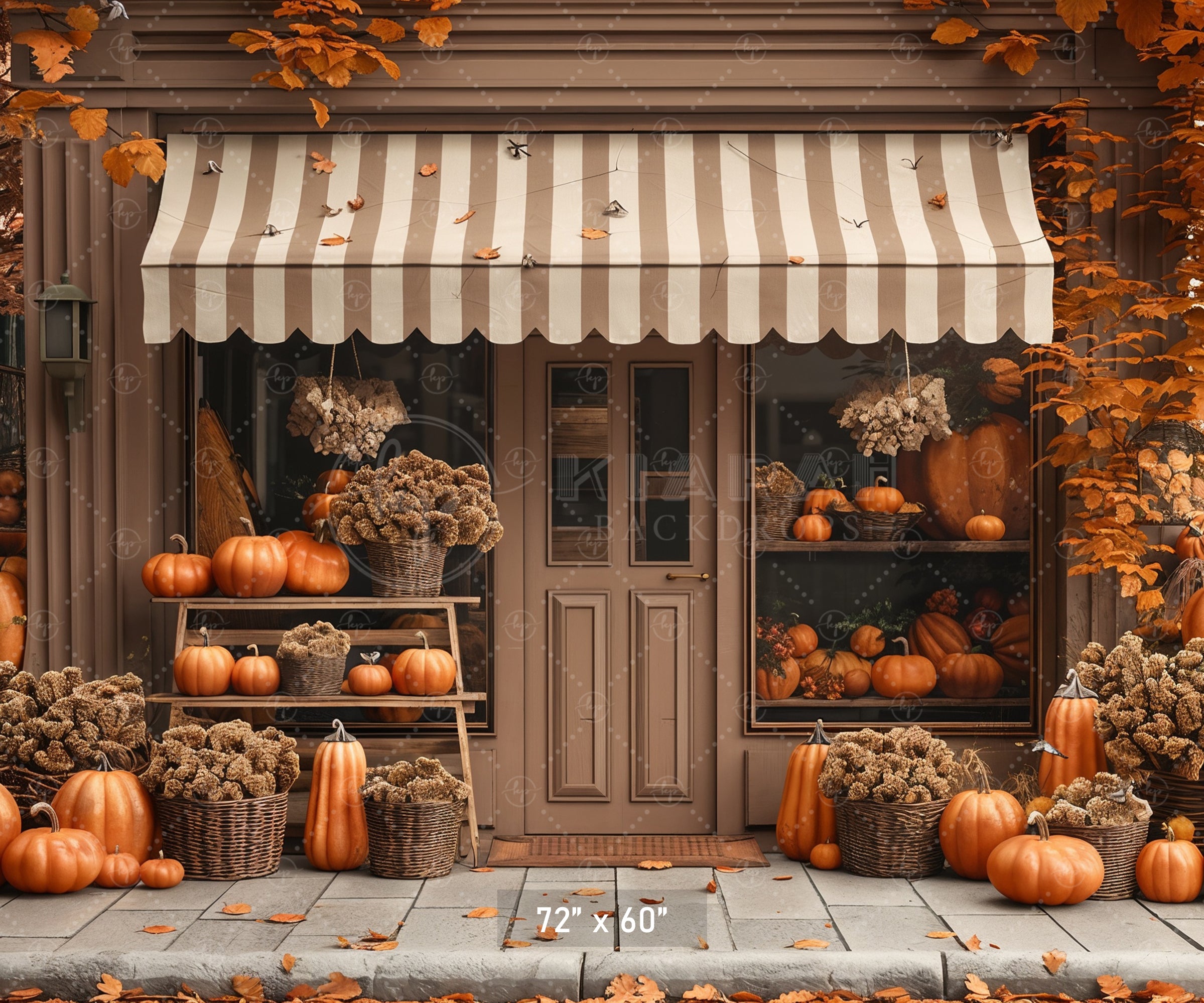 Rustic Pumpkin Market Backdrop