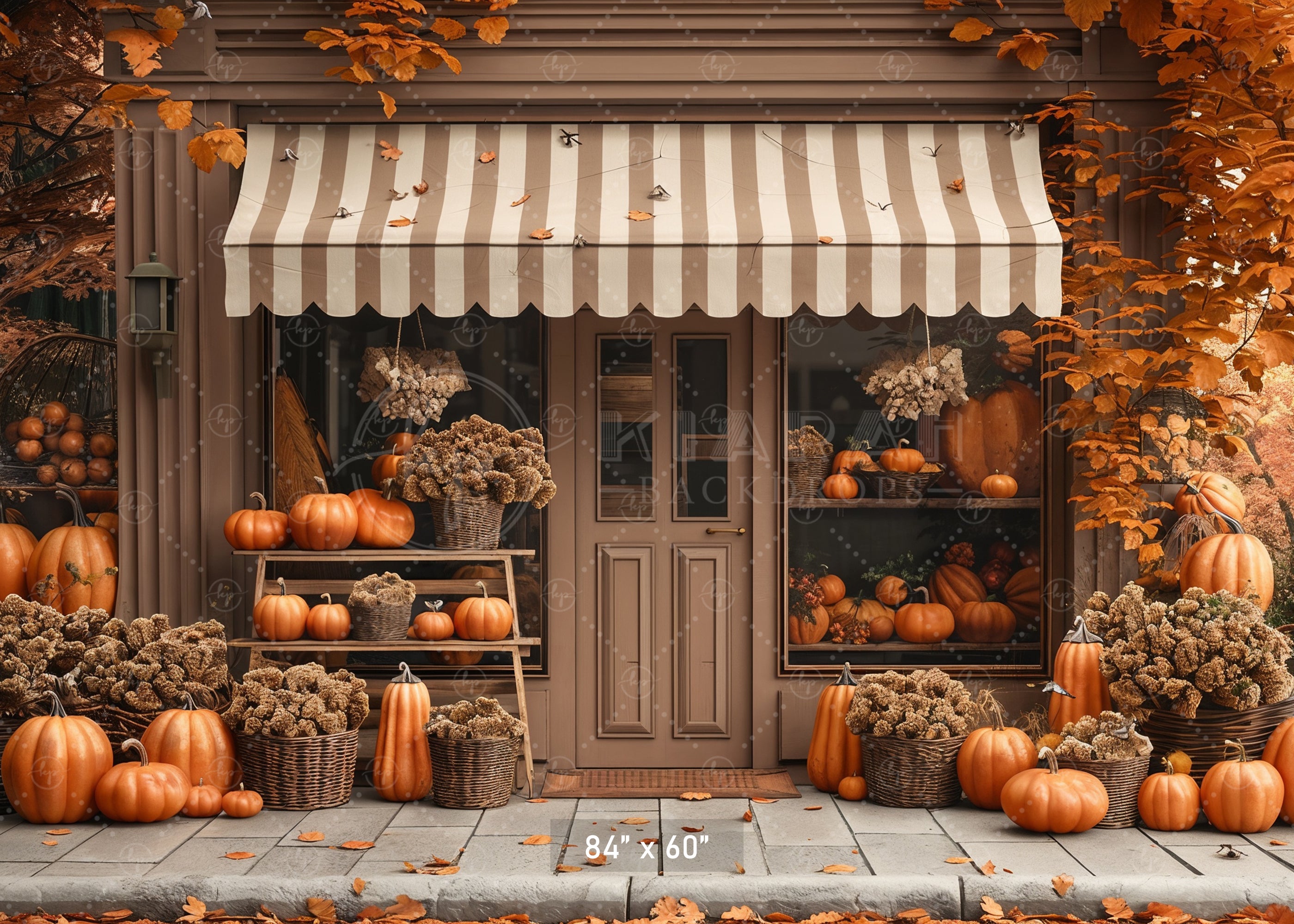 Rustic Pumpkin Market Backdrop
