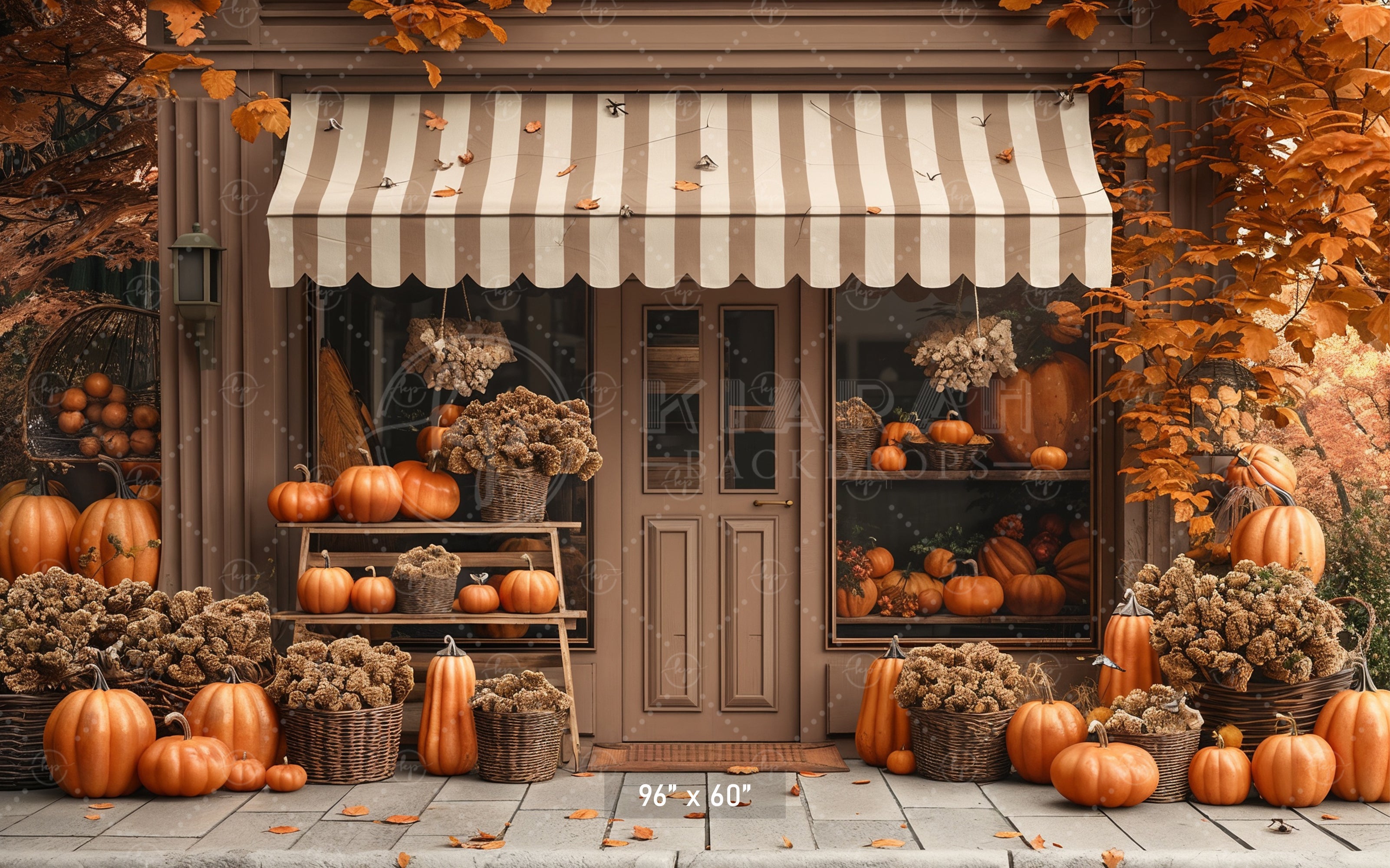 Rustic Pumpkin Market Backdrop
