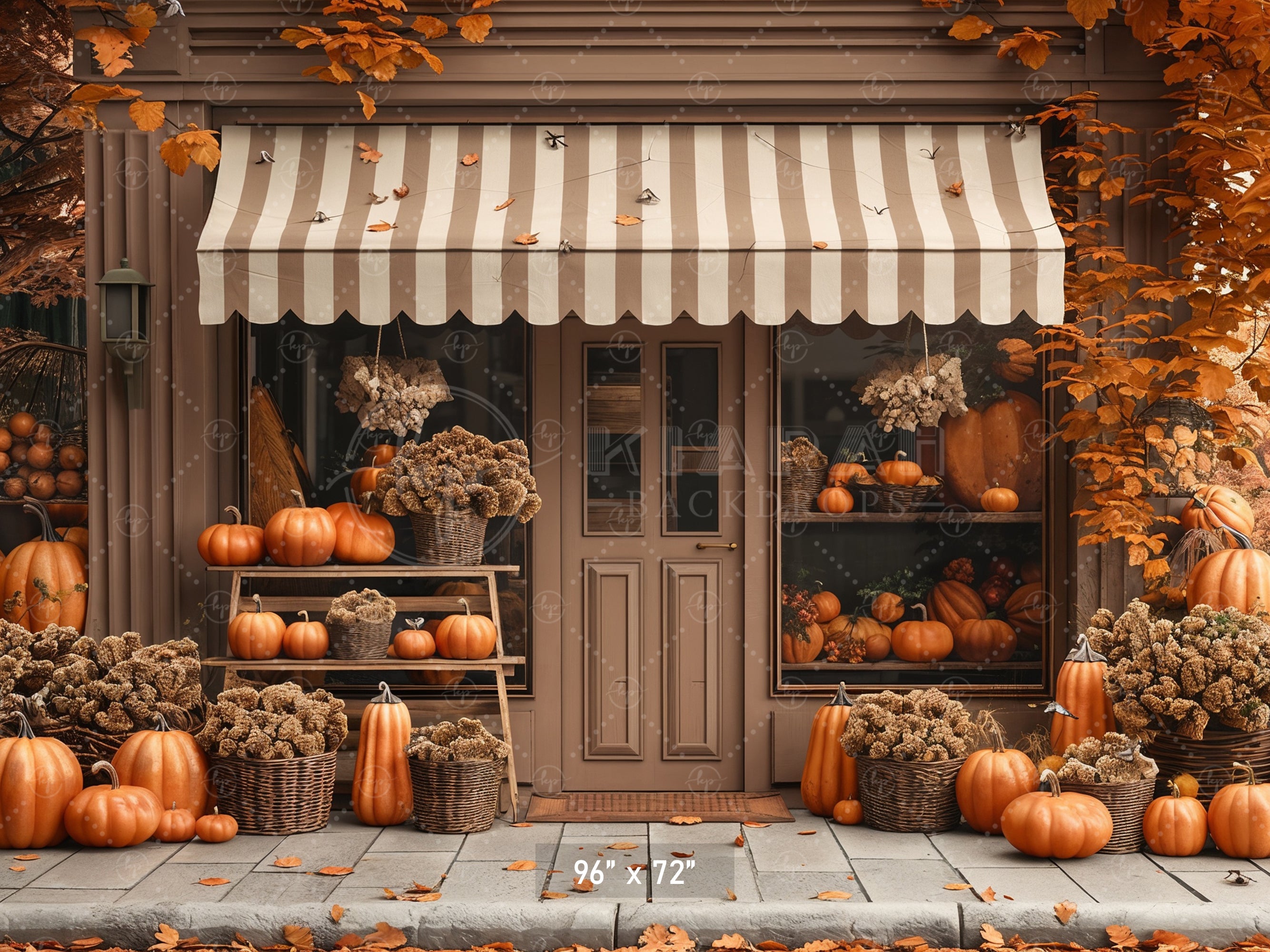 Rustic Pumpkin Market Backdrop