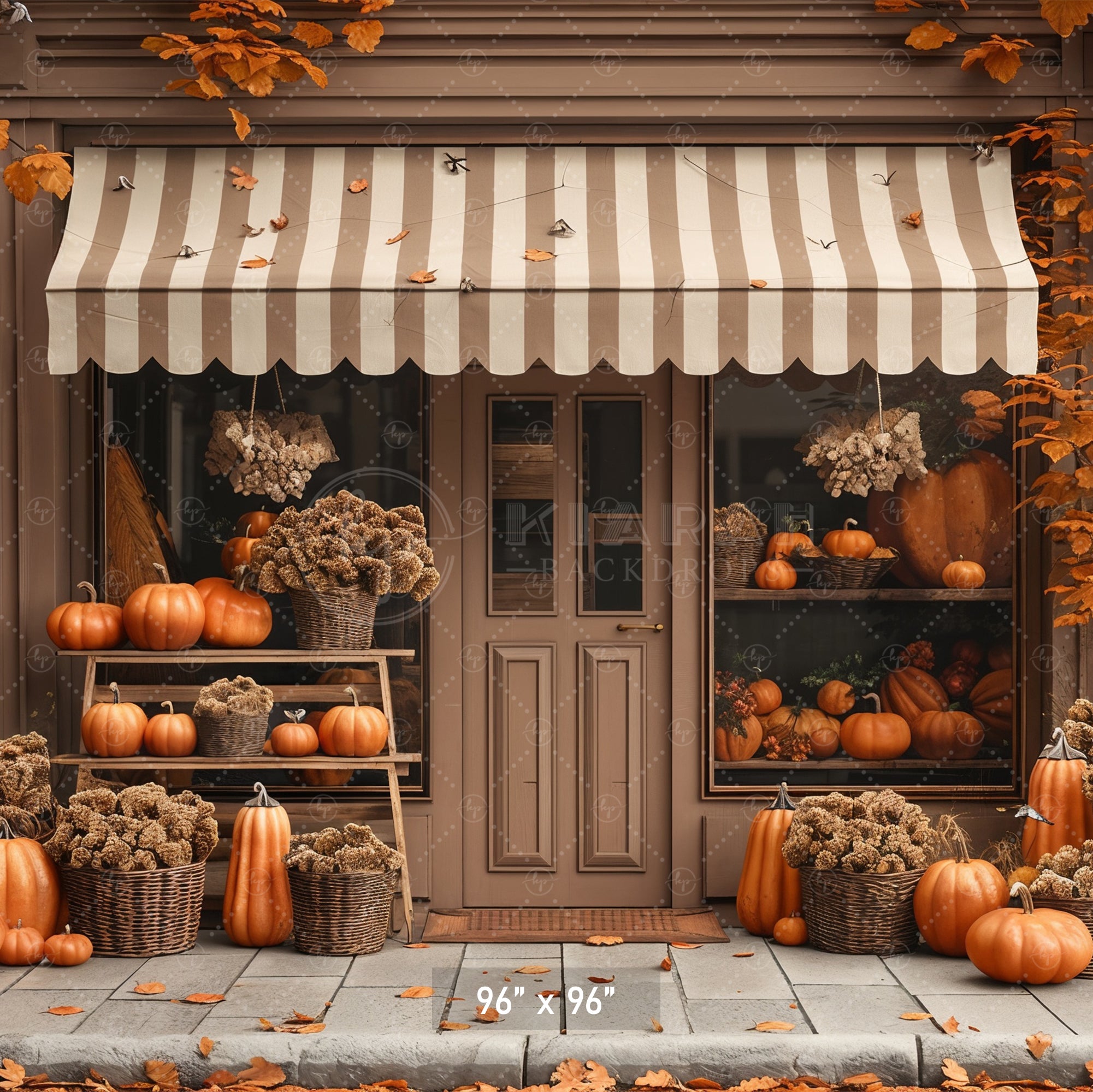 Rustic Pumpkin Market Backdrop