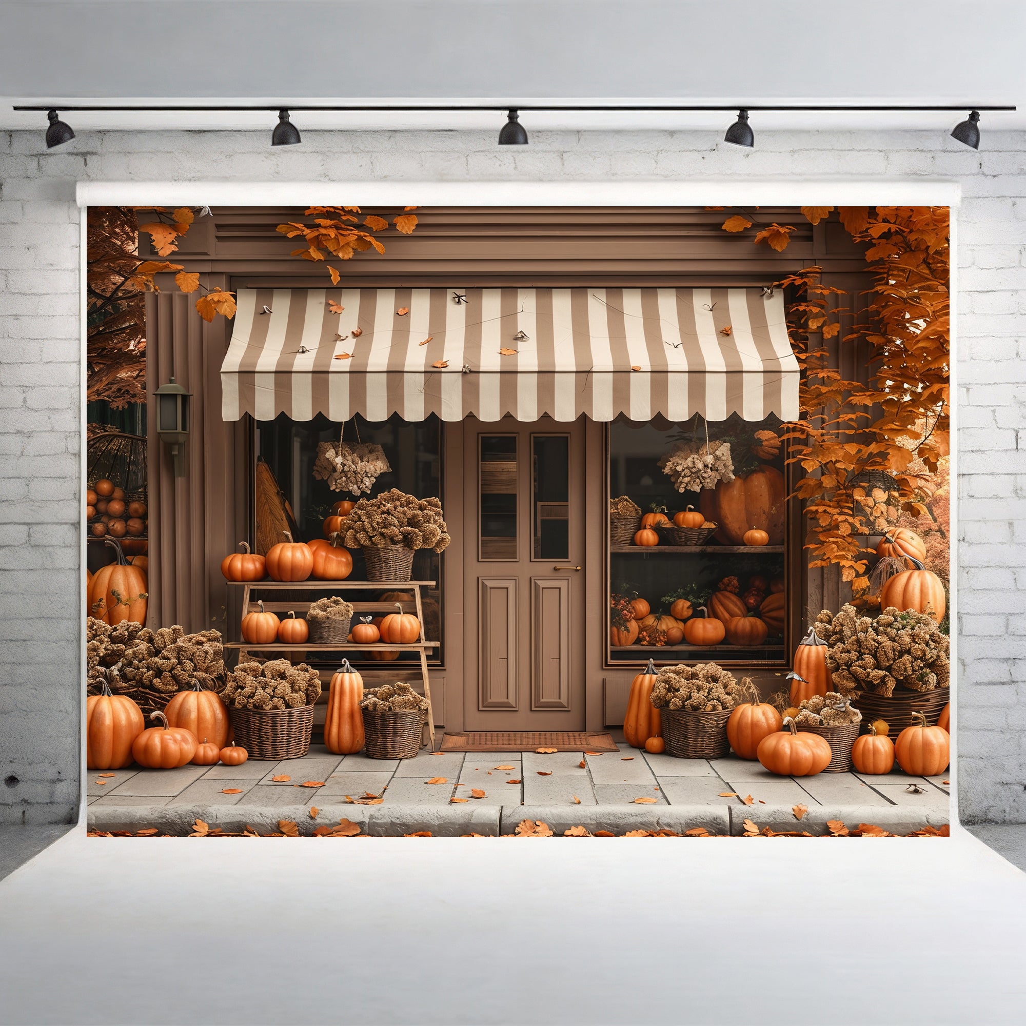 Rustic Pumpkin Market Backdrop
