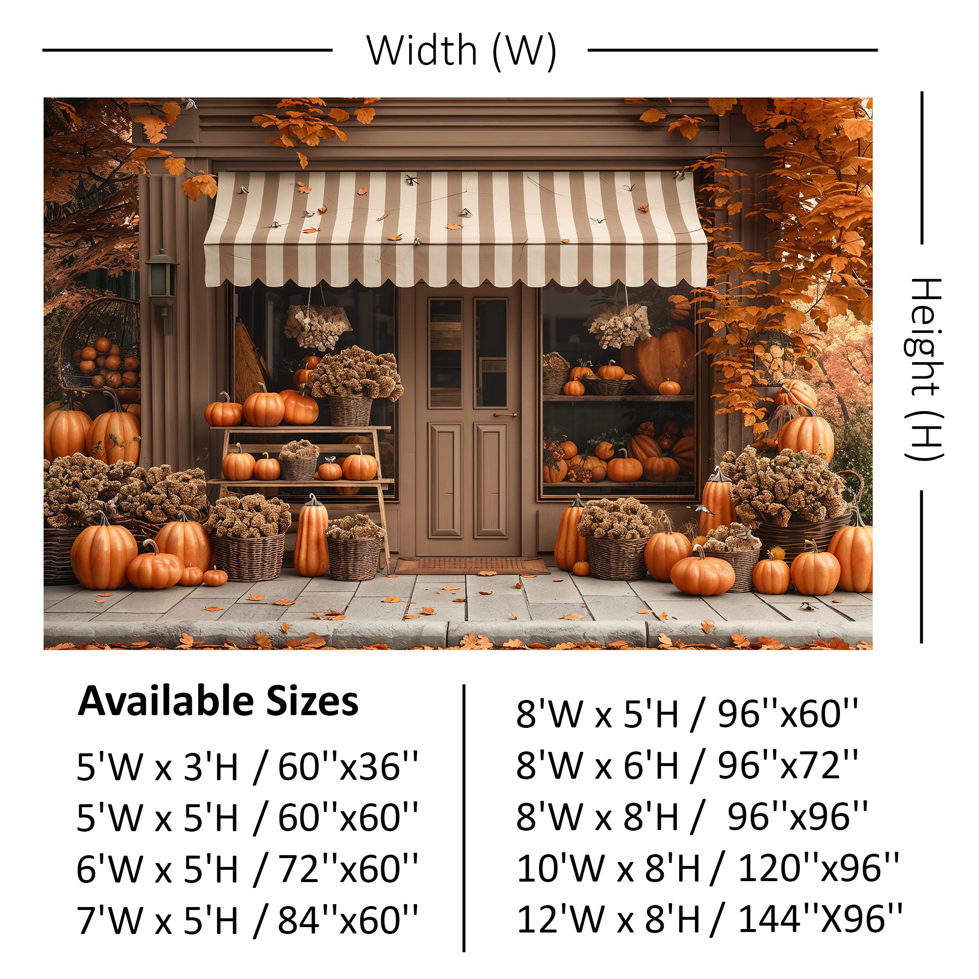 Rustic Pumpkin Market Backdrop