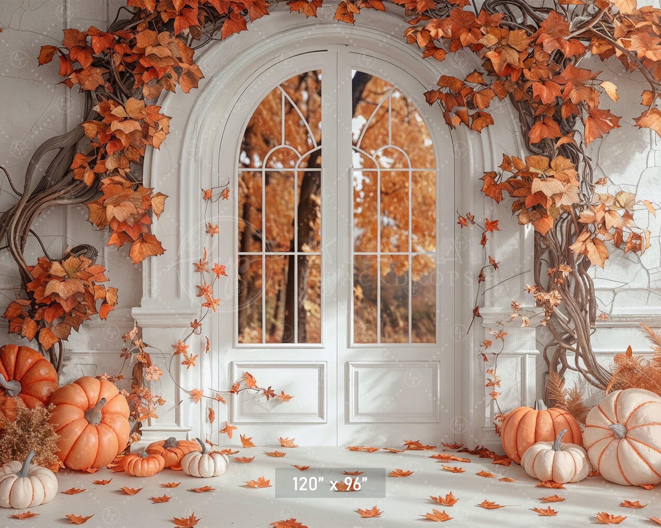 Elegant Autumn Archway Backdrop