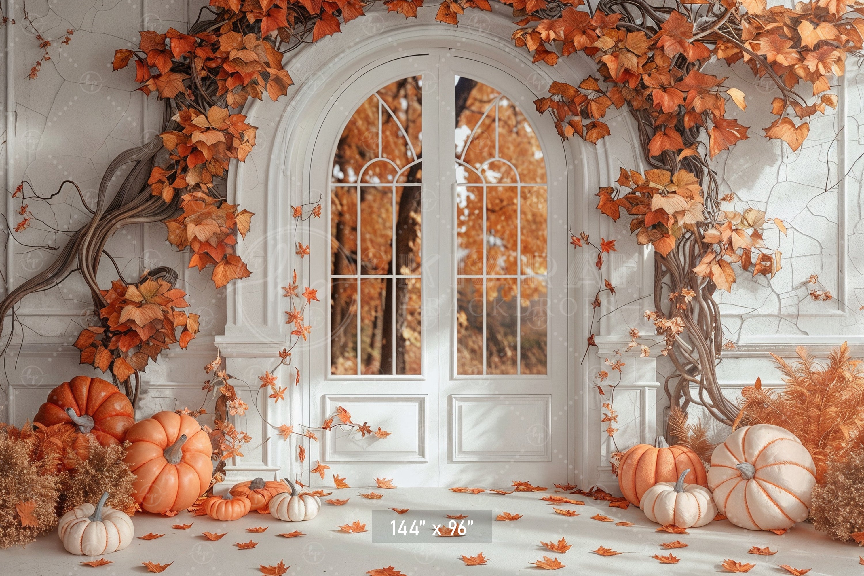 Elegant Autumn Archway Backdrop