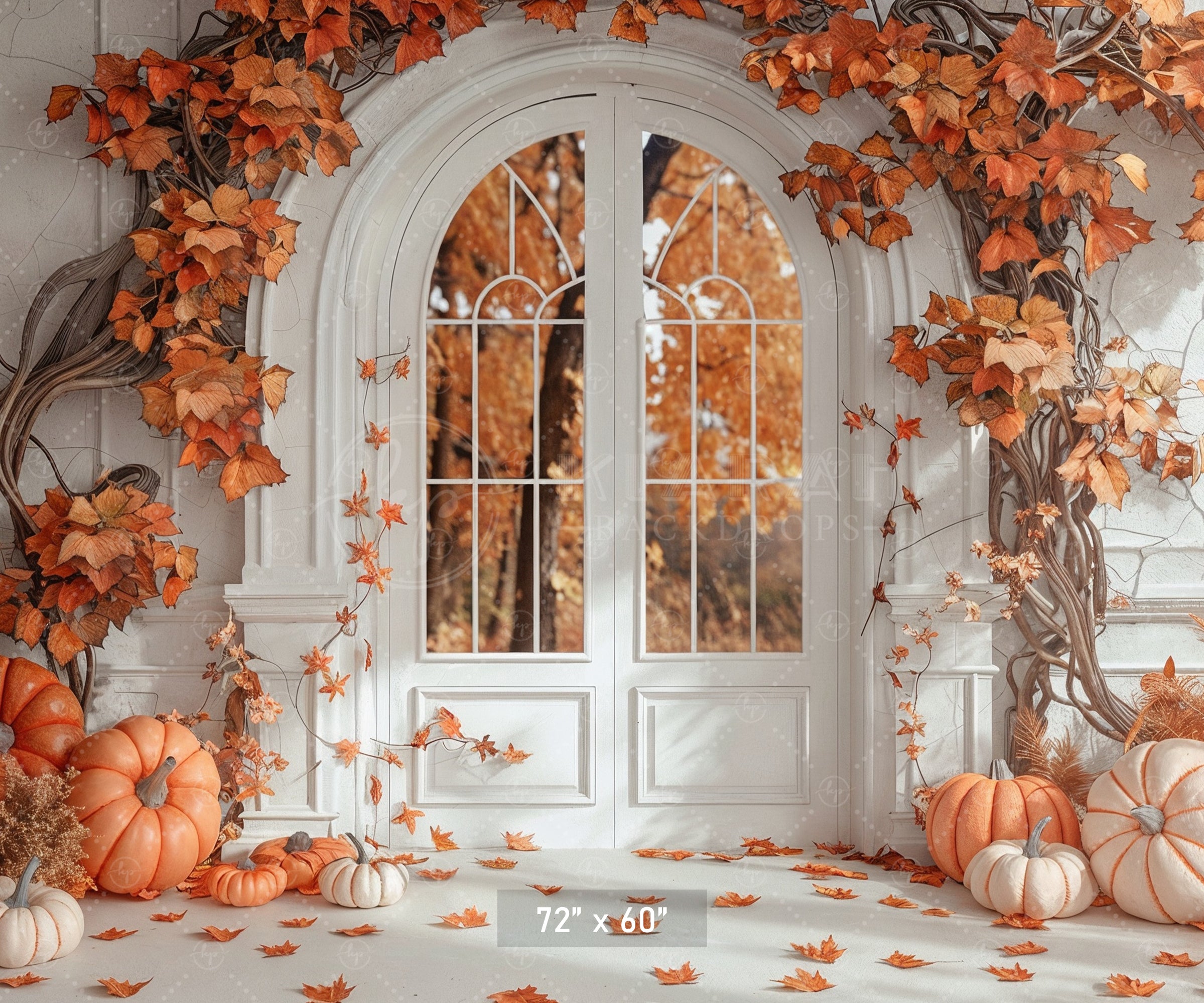Elegant Autumn Archway Backdrop