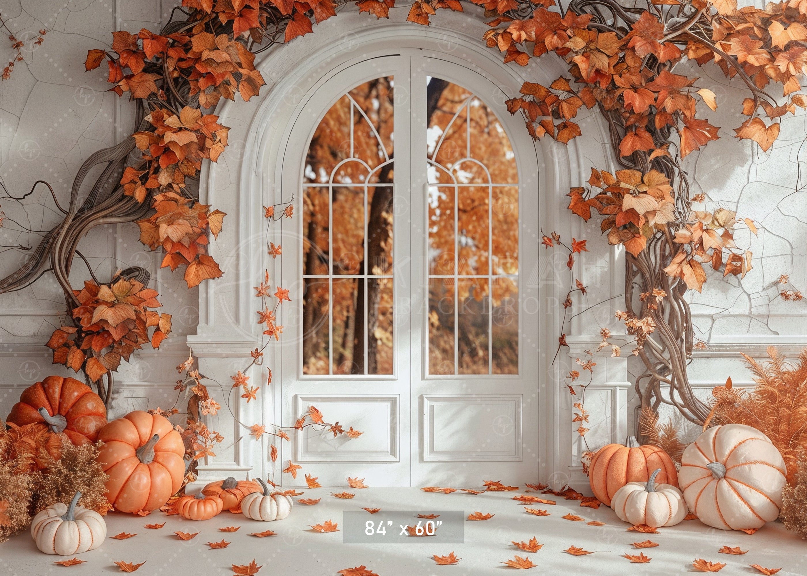 Elegant Autumn Archway Backdrop
