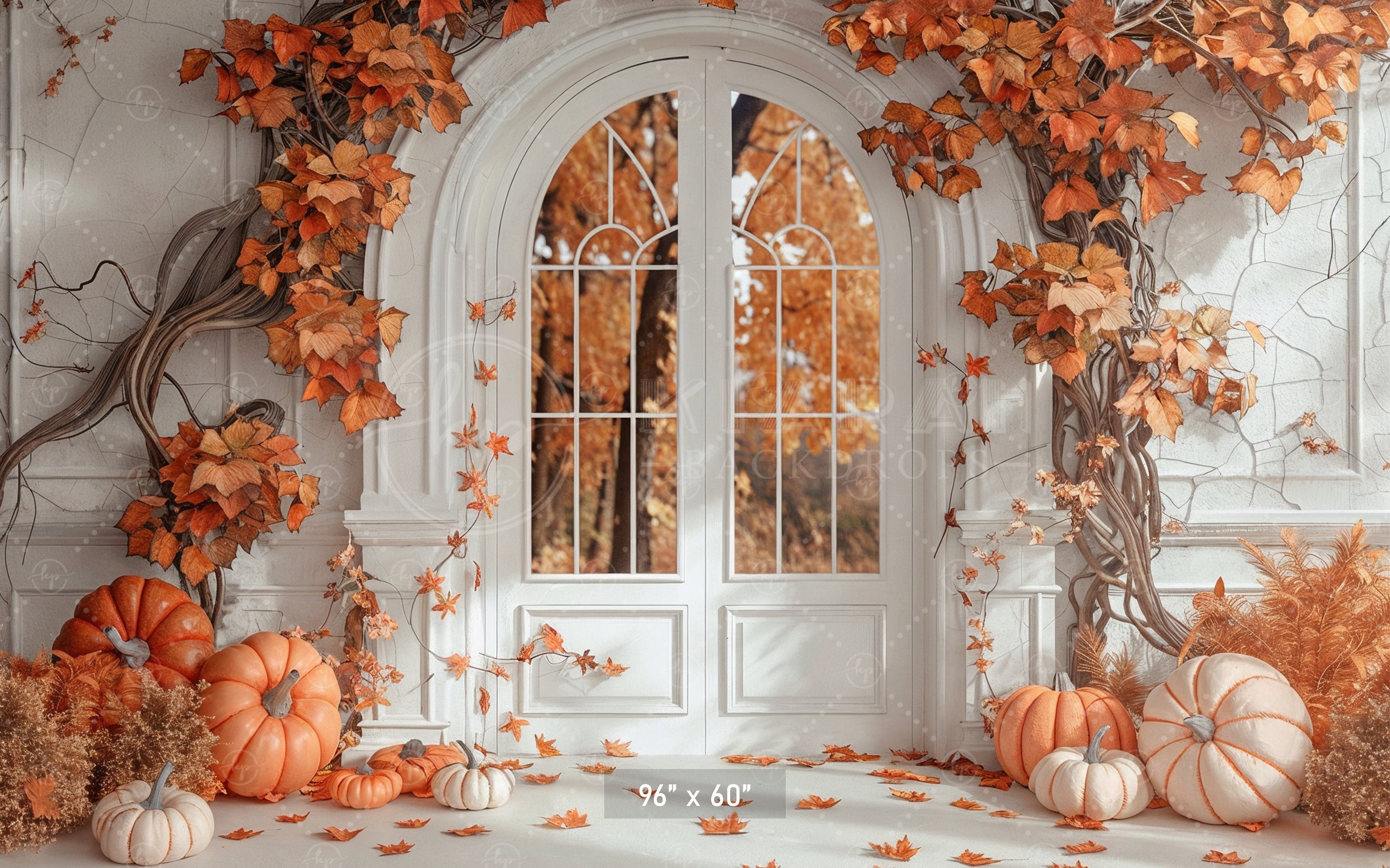 Elegant Autumn Archway Backdrop