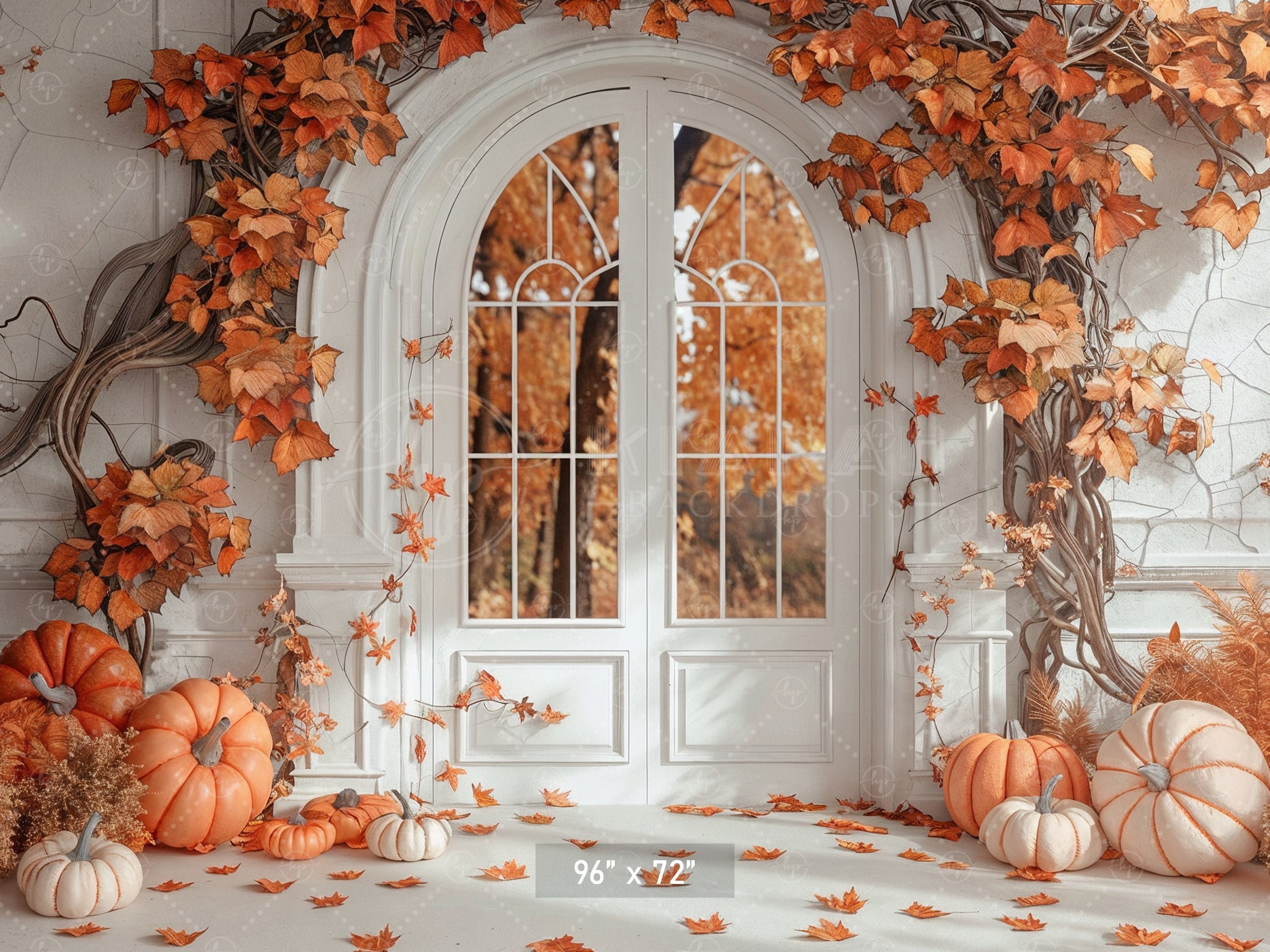 Elegant Autumn Archway Backdrop