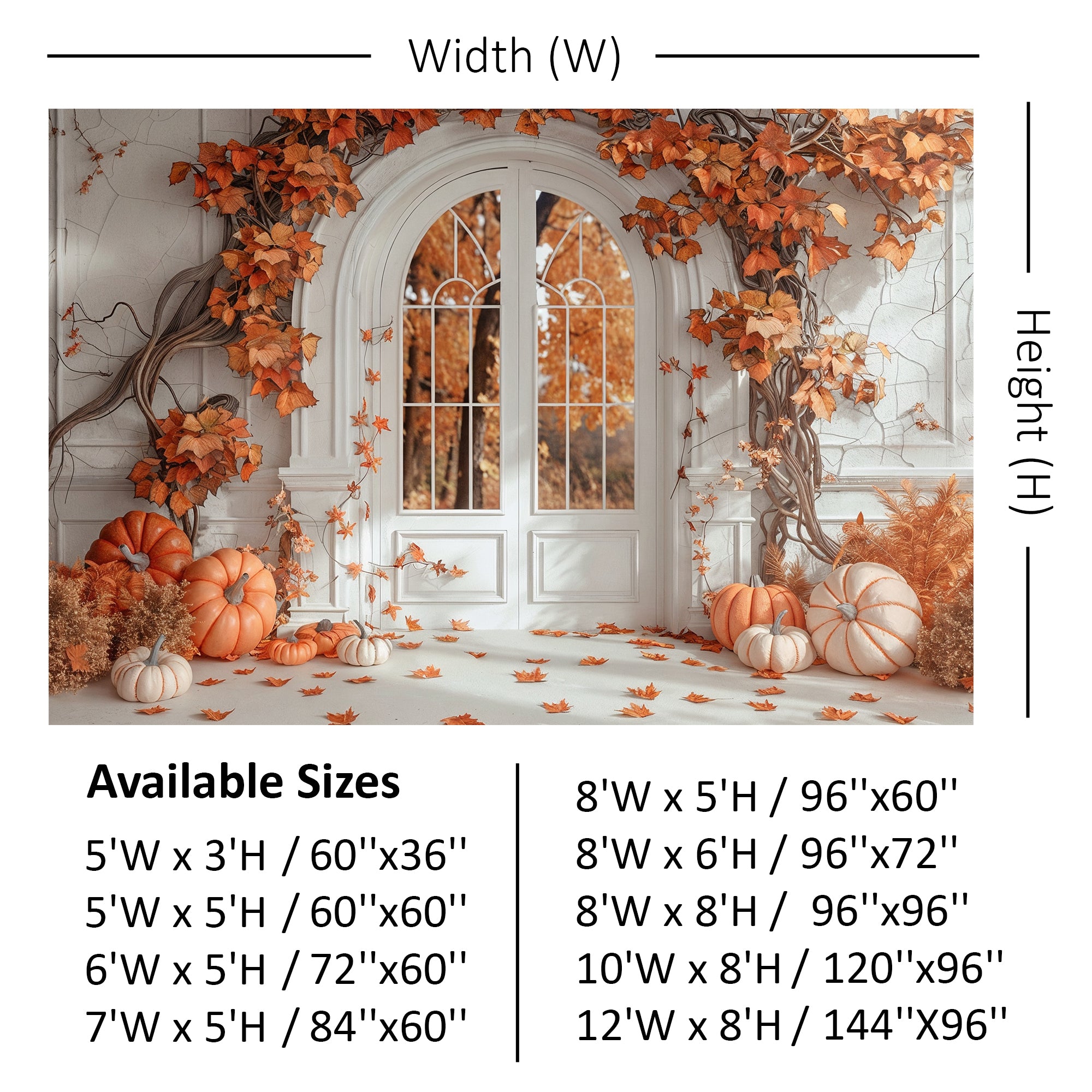 Elegant Autumn Archway Backdrop