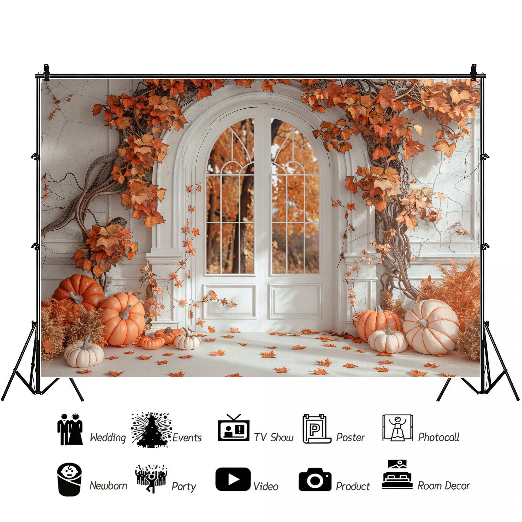 Elegant Autumn Archway Backdrop