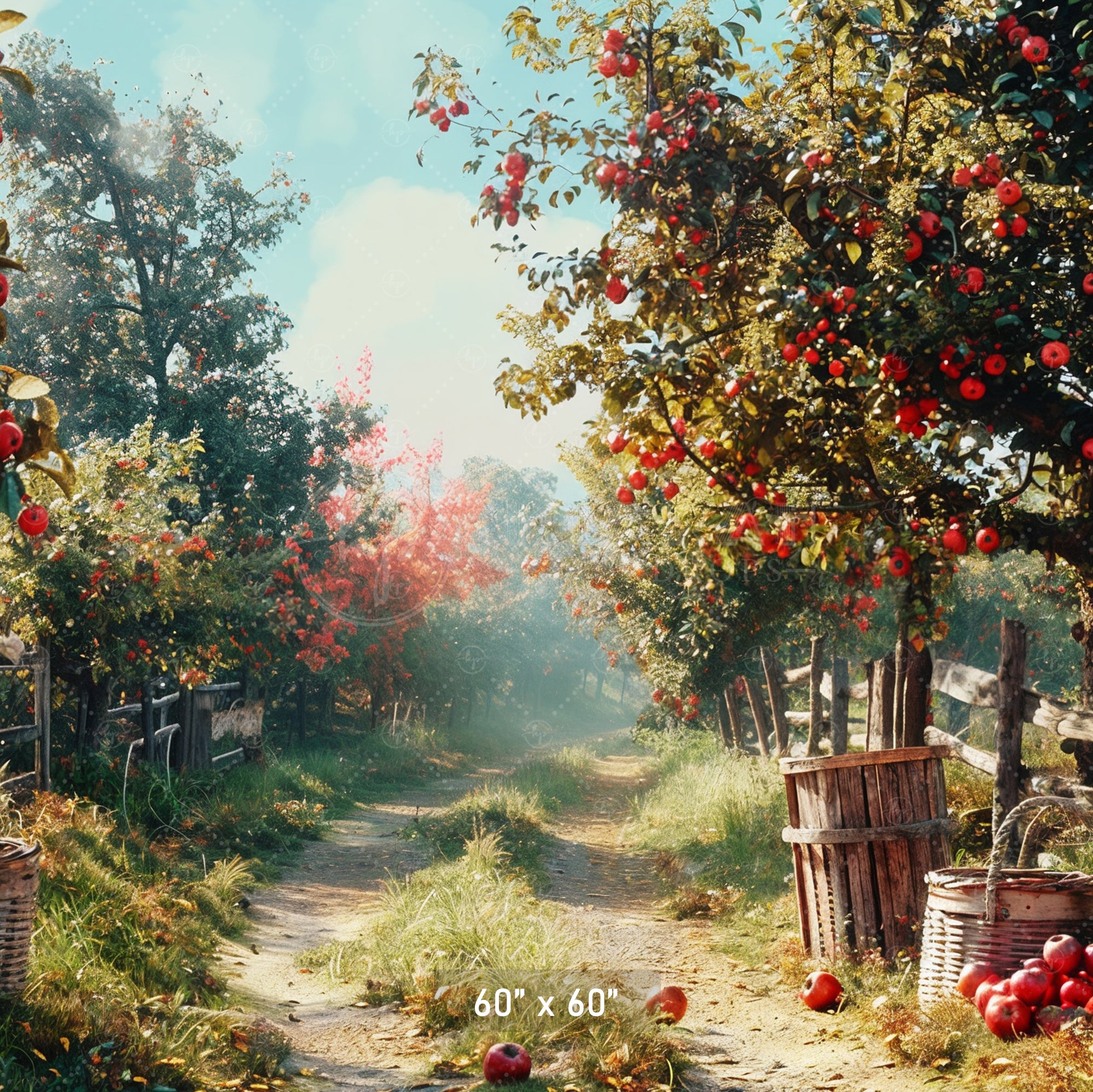Apple Orchard Pathway Backdrop