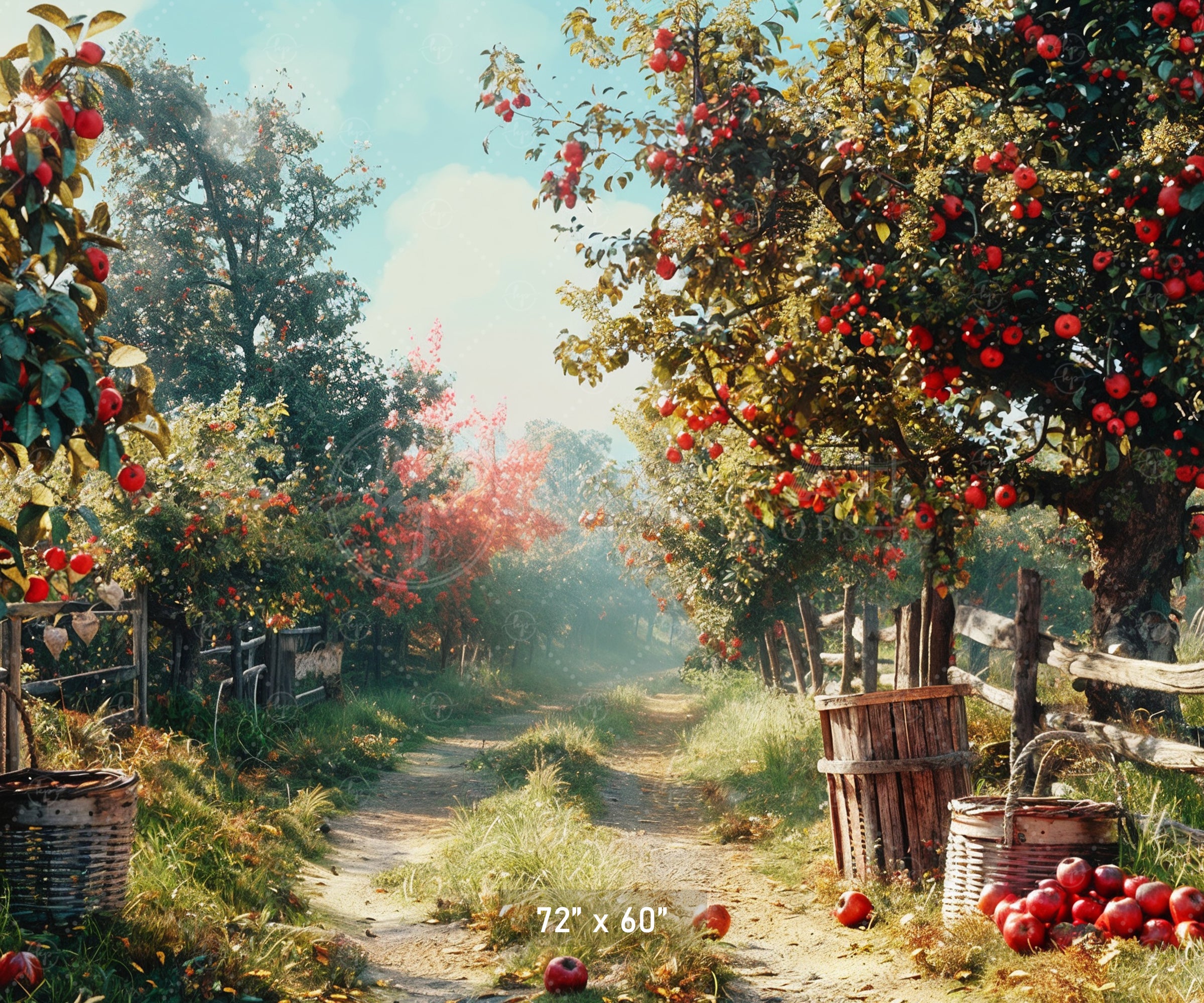 Apple Orchard Pathway Backdrop