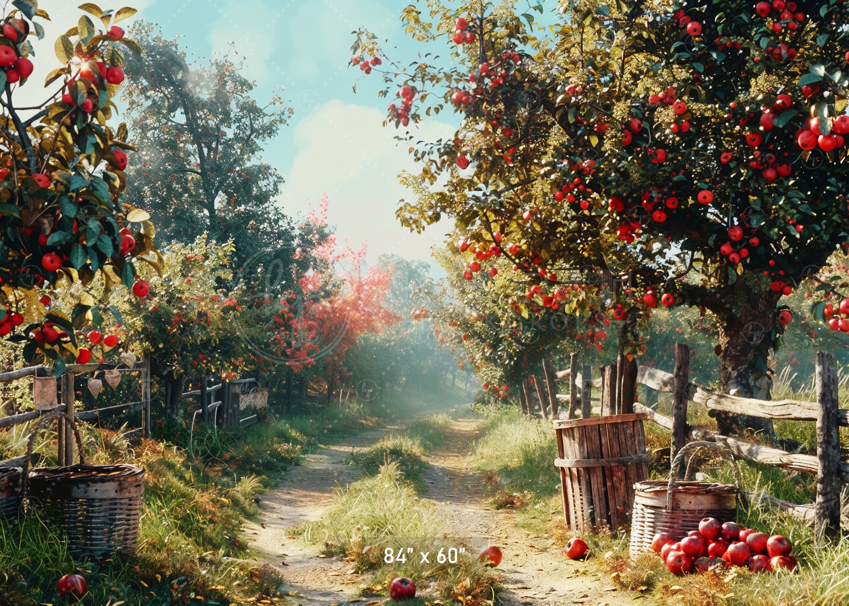 Apple Orchard Pathway Backdrop