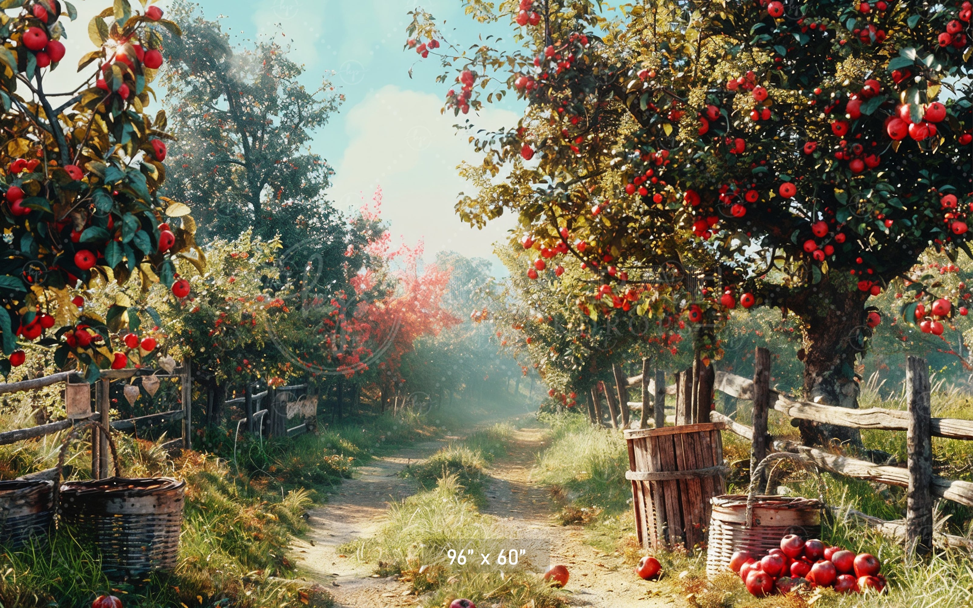 Apple Orchard Pathway Backdrop
