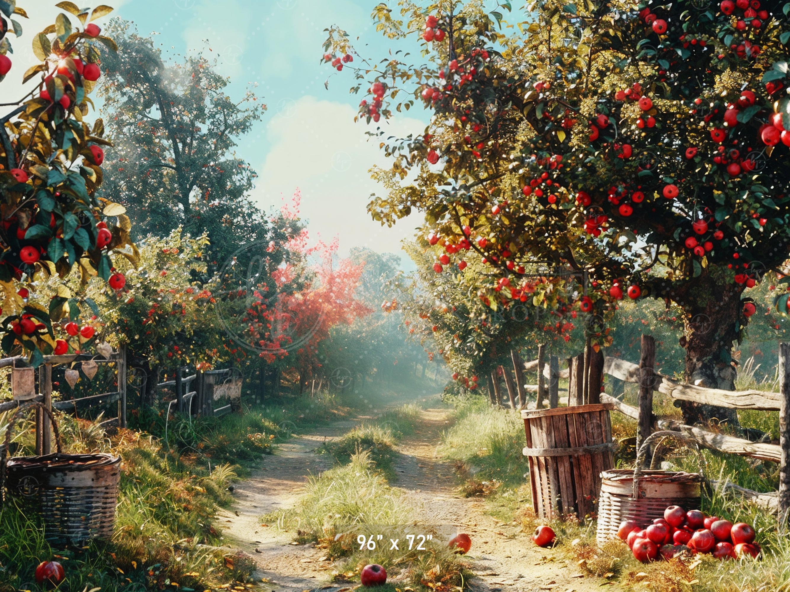 Apple Orchard Pathway Backdrop