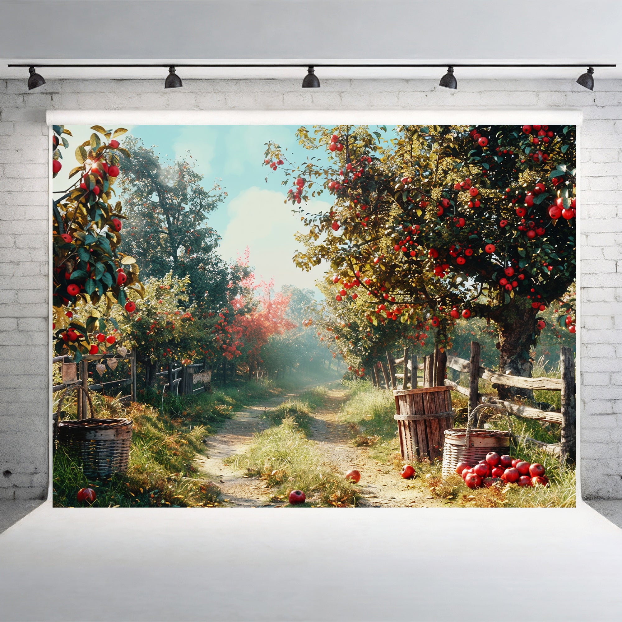 Apple Orchard Pathway Backdrop