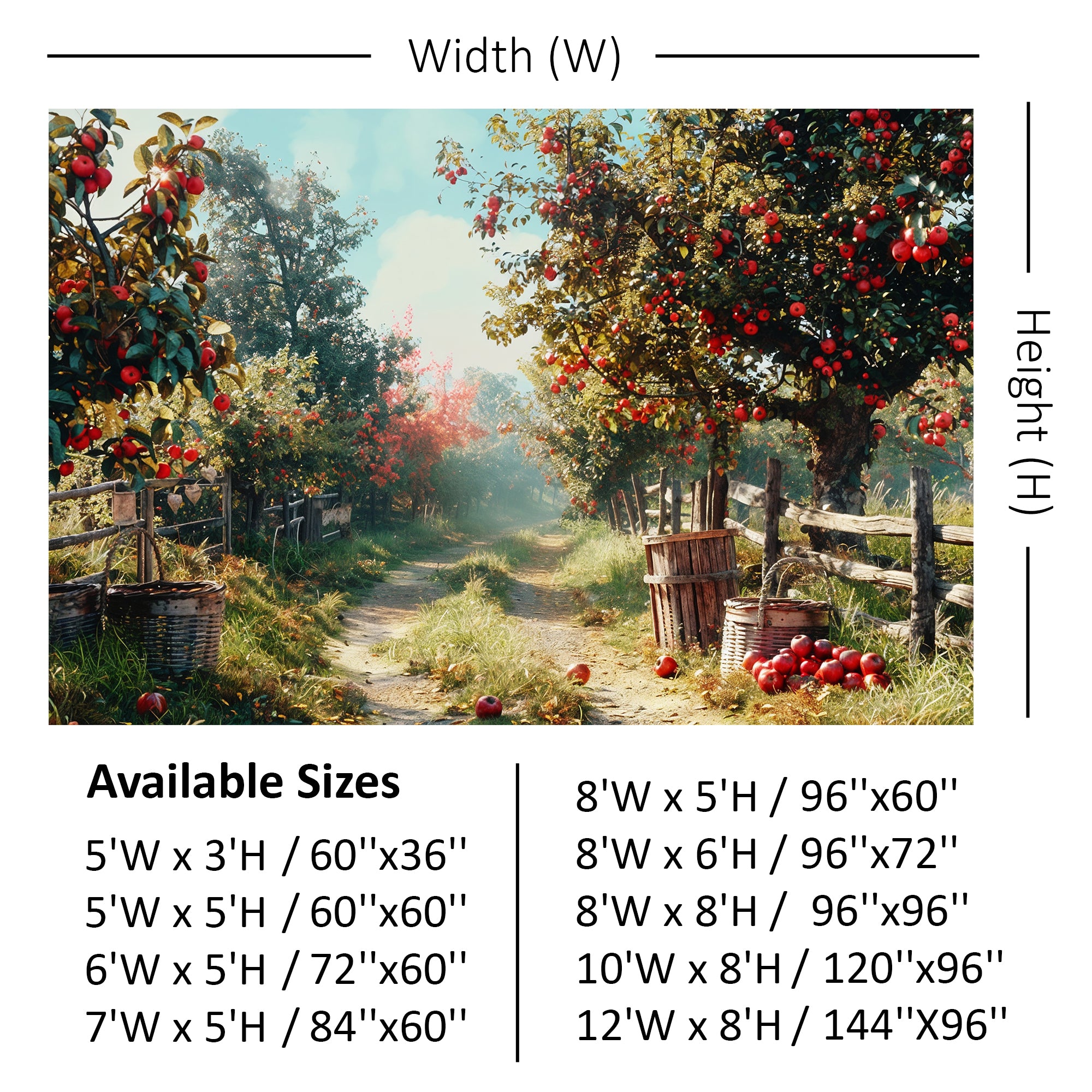 Apple Orchard Pathway Backdrop