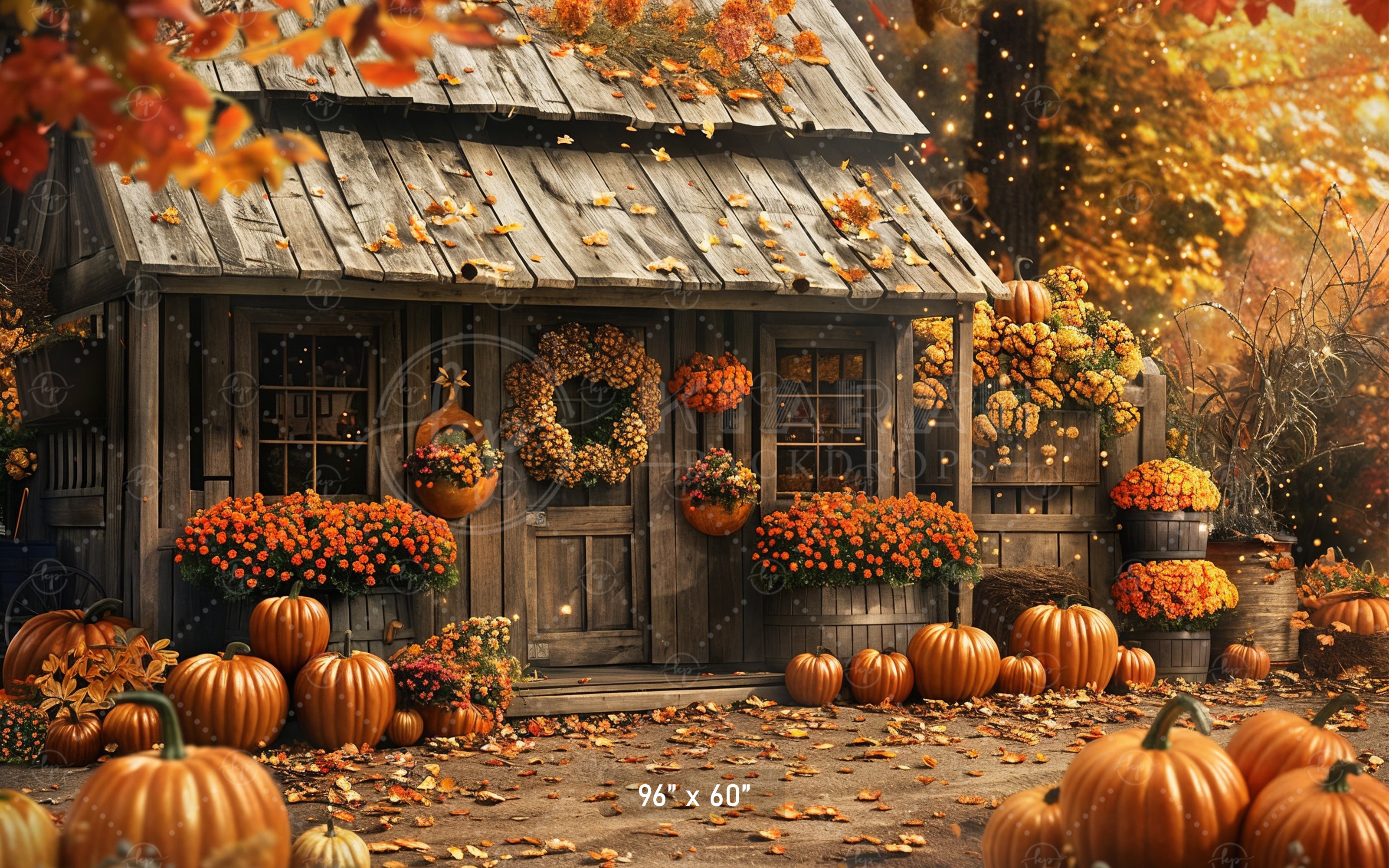 Autumn Cottage Garden Backdrop