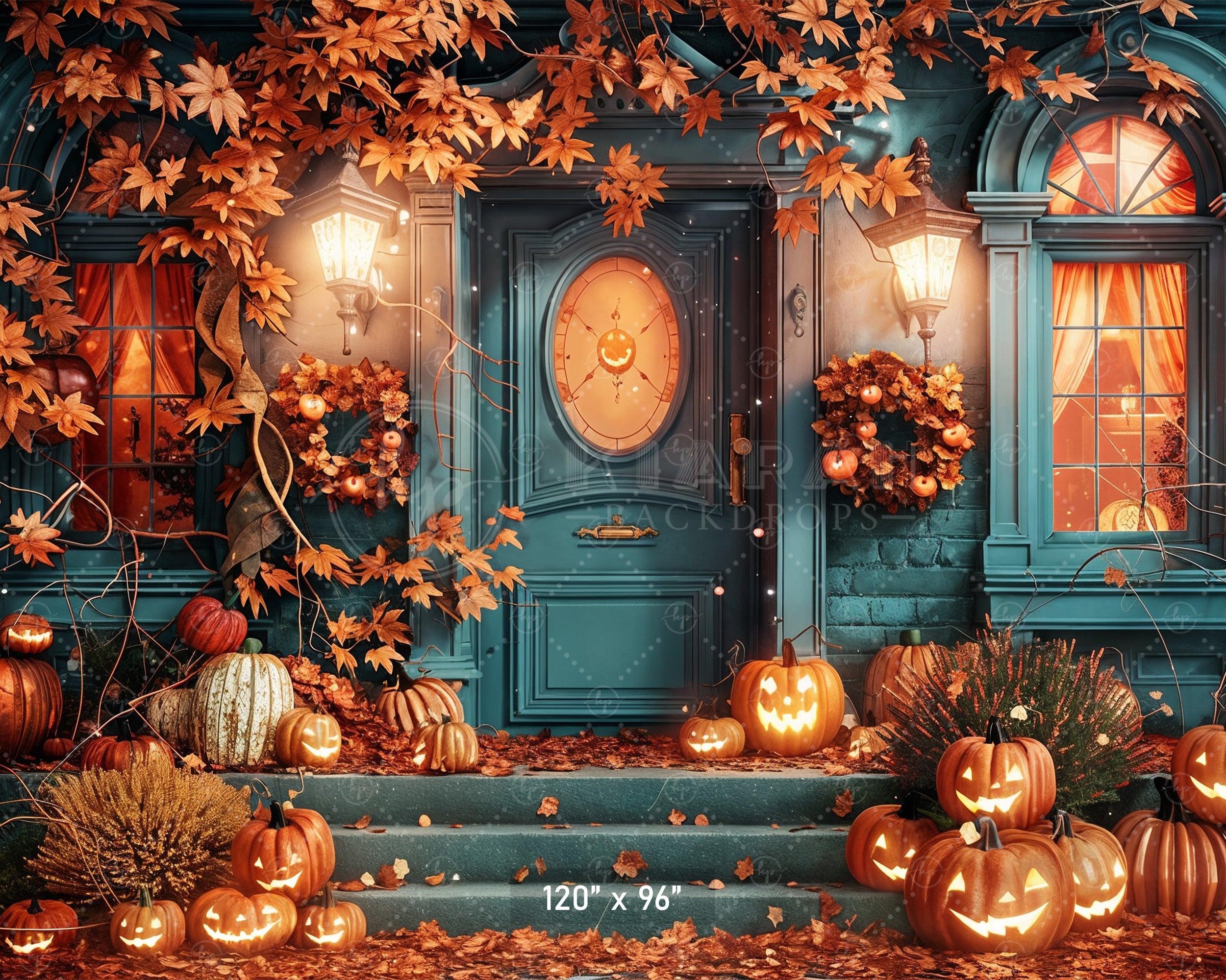 Enchanted Halloween Doorstep Backdrop