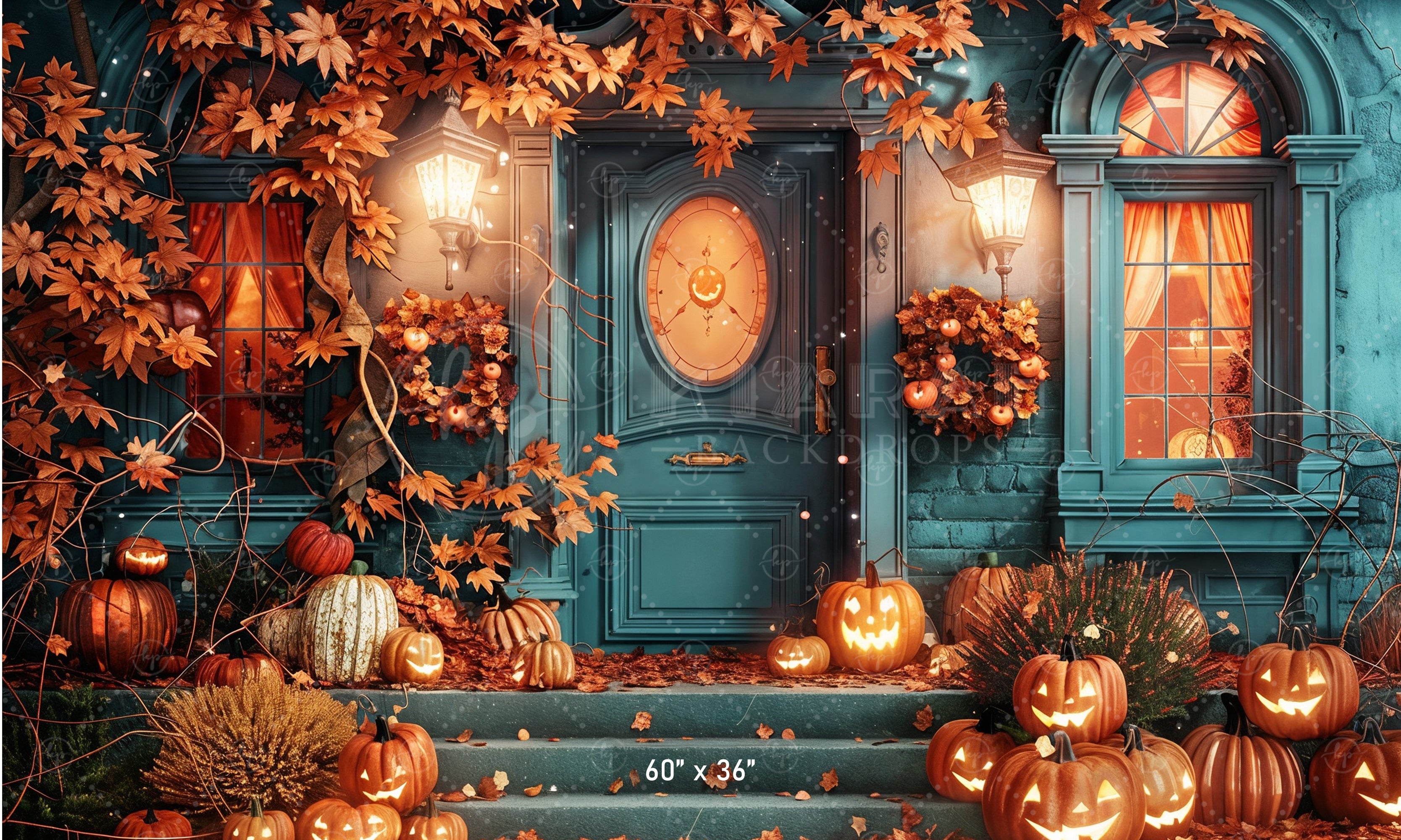 Enchanted Halloween Doorstep Backdrop