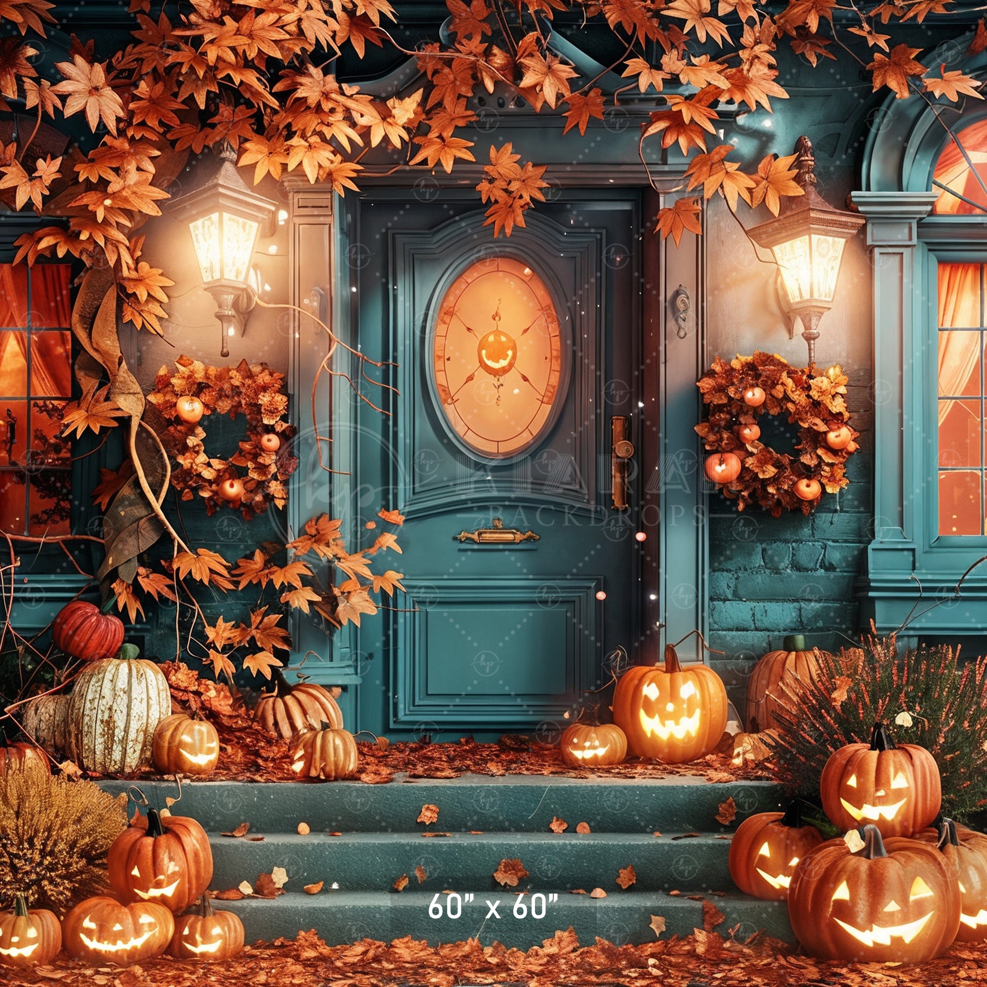 Enchanted Halloween Doorstep Backdrop