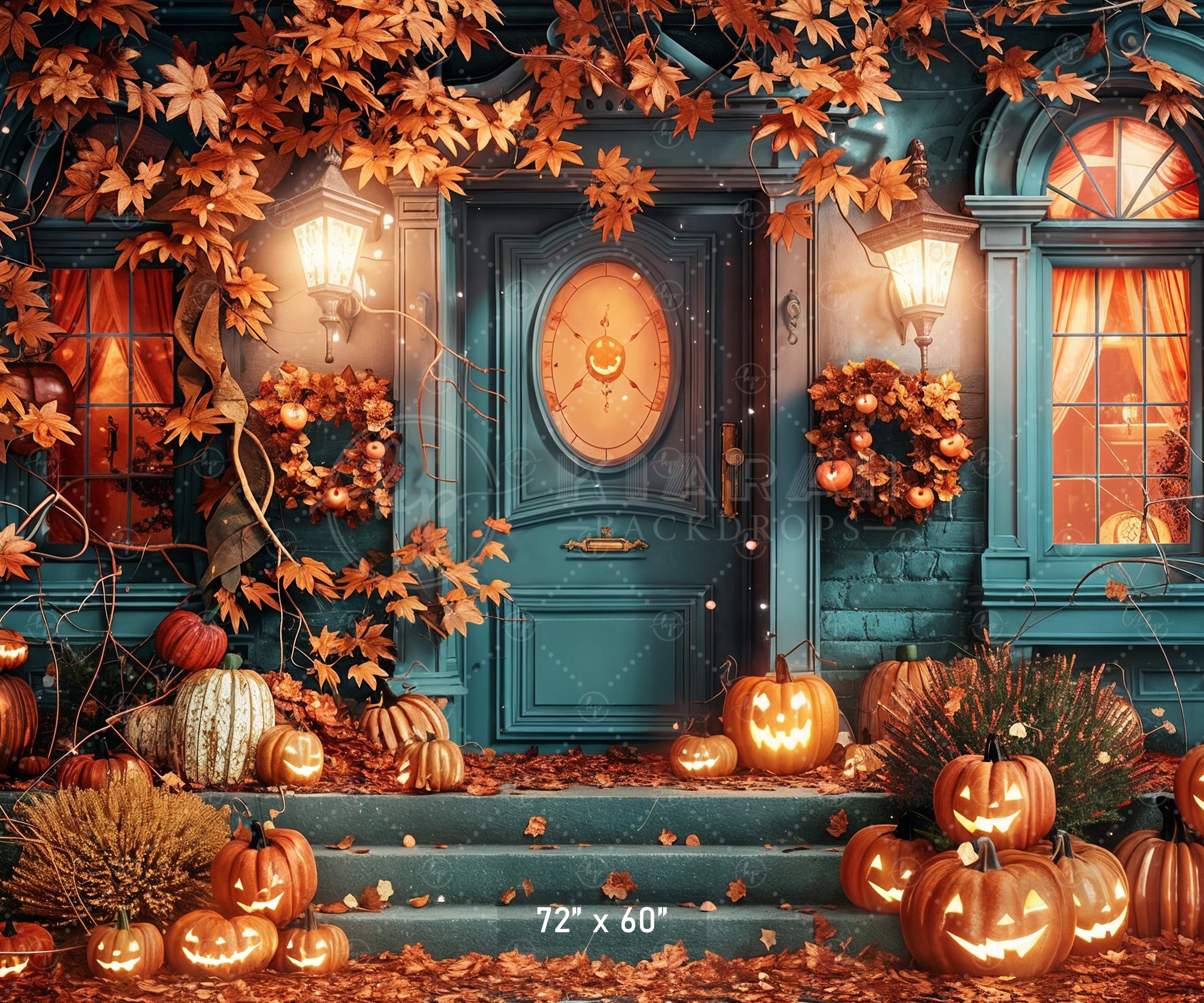 Enchanted Halloween Doorstep Backdrop