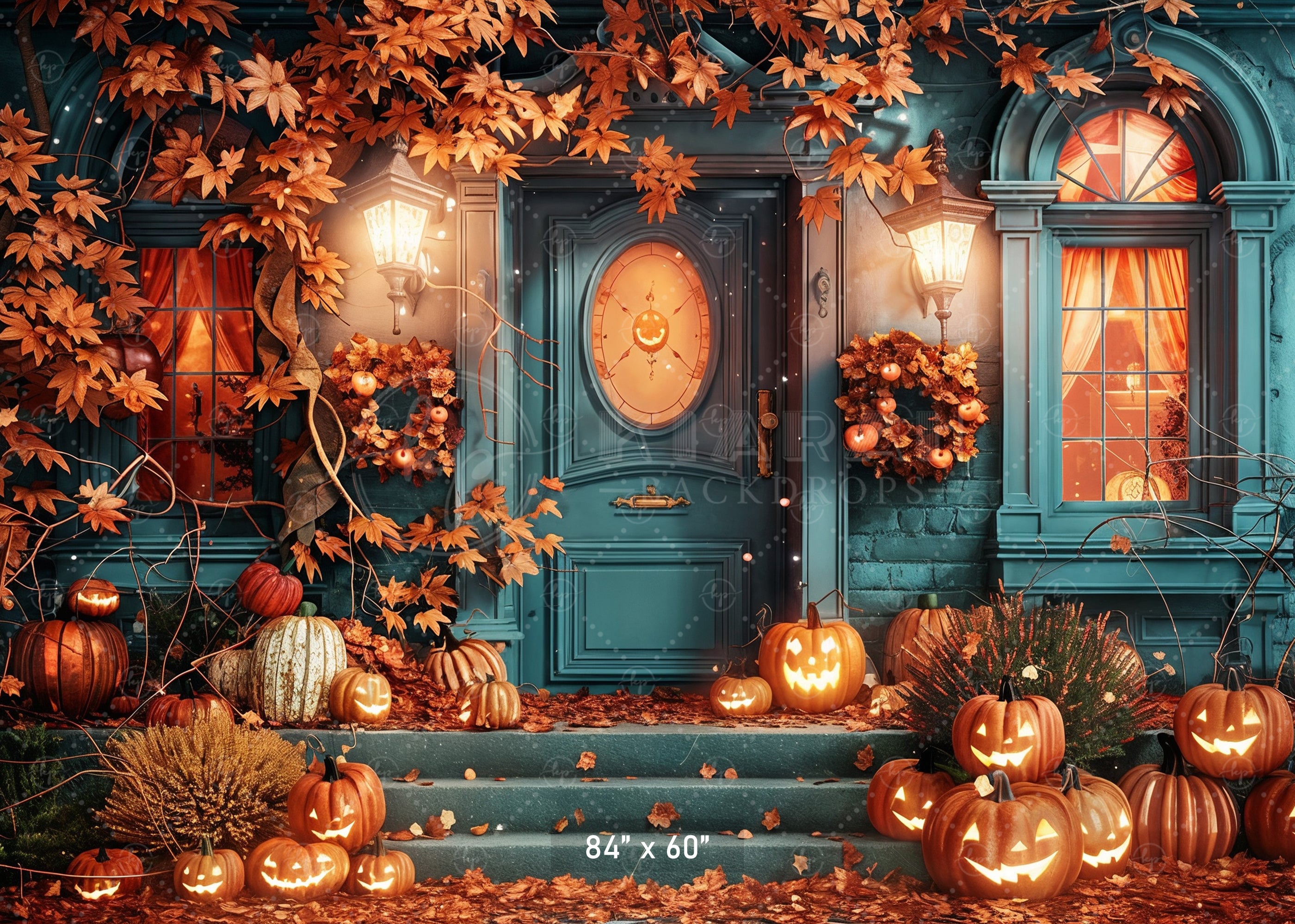 Enchanted Halloween Doorstep Backdrop