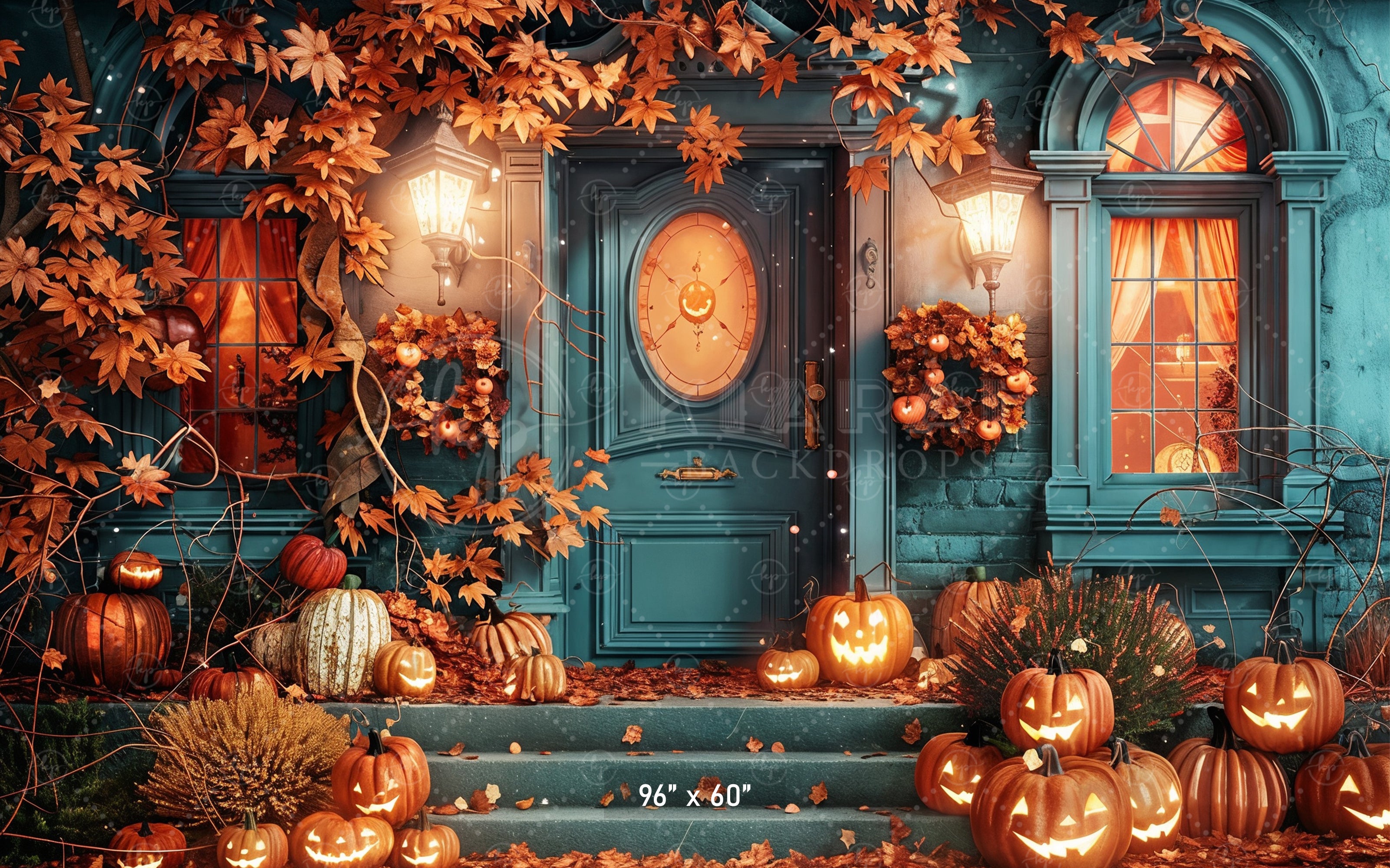 Enchanted Halloween Doorstep Backdrop