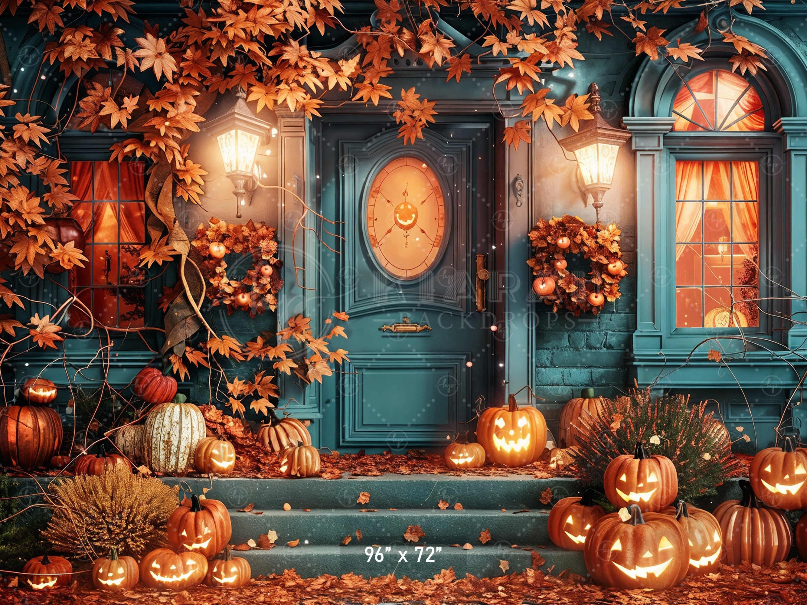 Enchanted Halloween Doorstep Backdrop